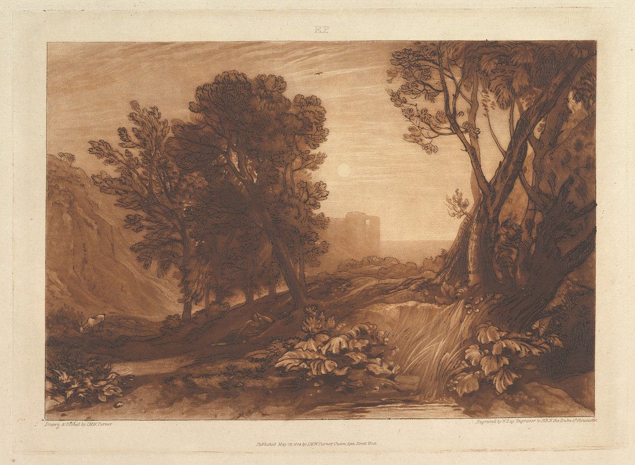Magány, avagy The Reading Magdalen Liber Studiorum, XI. rész, 53. tábla, 1814. május 12. alkotó: Joseph Mallord William Turner