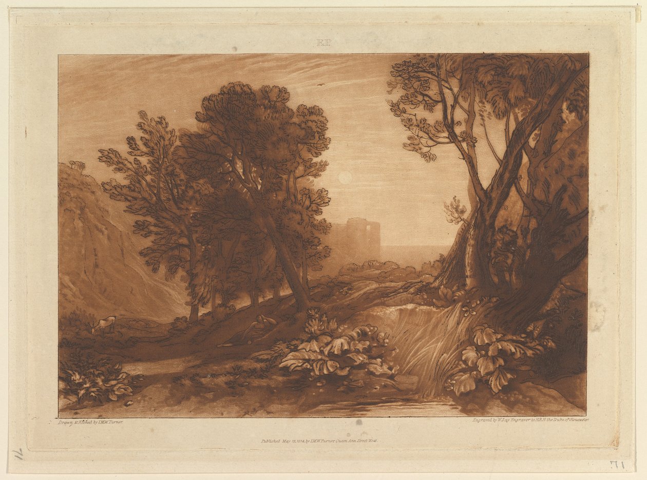 Magány, avagy The Reading Magdalen Liber Studiorum, XI. rész, 53. tábla, 1814. május 12. alkotó: Joseph Mallord William Turner