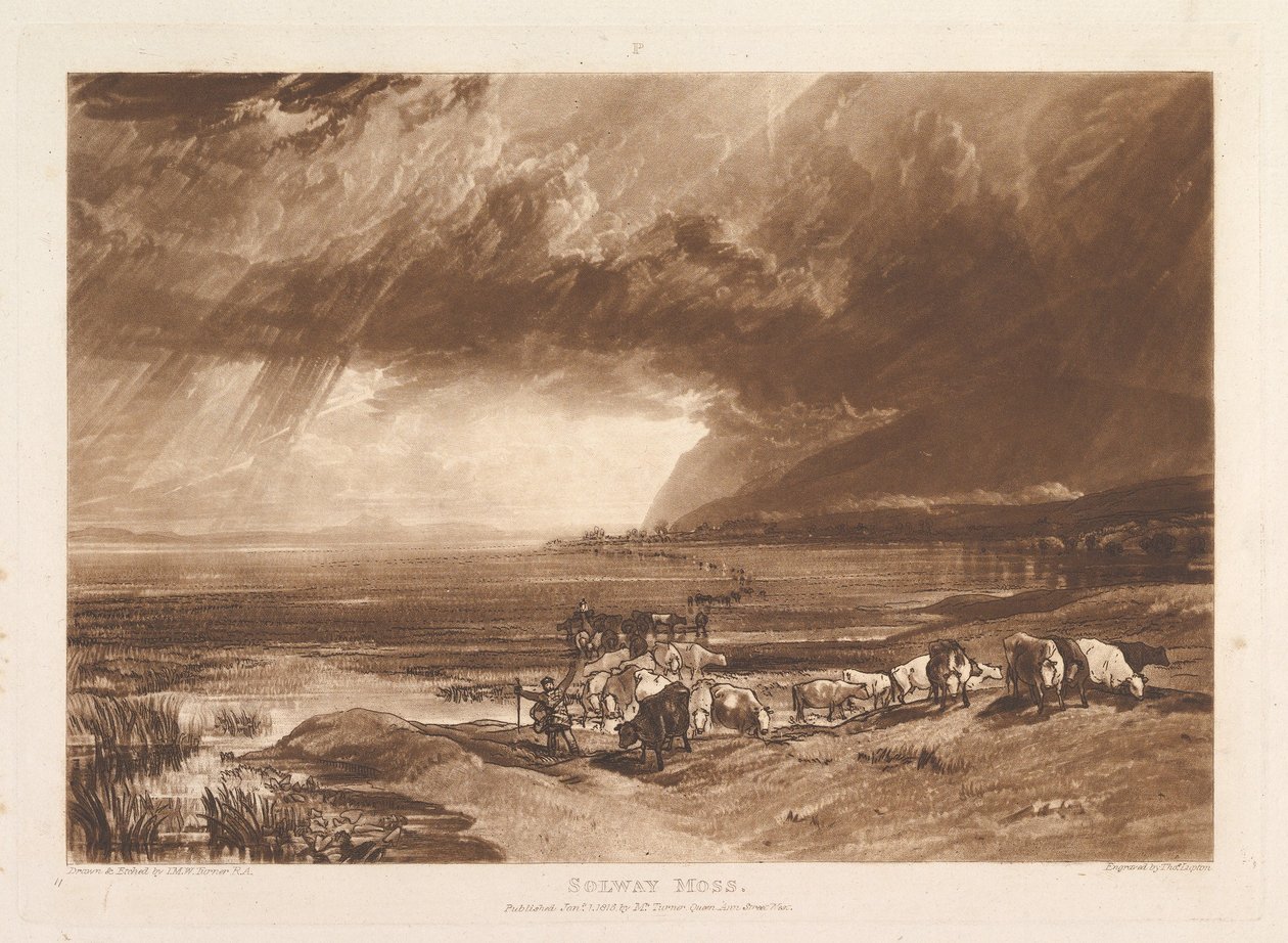 Solway Moss Liber Studiorum, XI. rész, 52. lemez, 1816. január 1. alkotó: Joseph Mallord William Turner