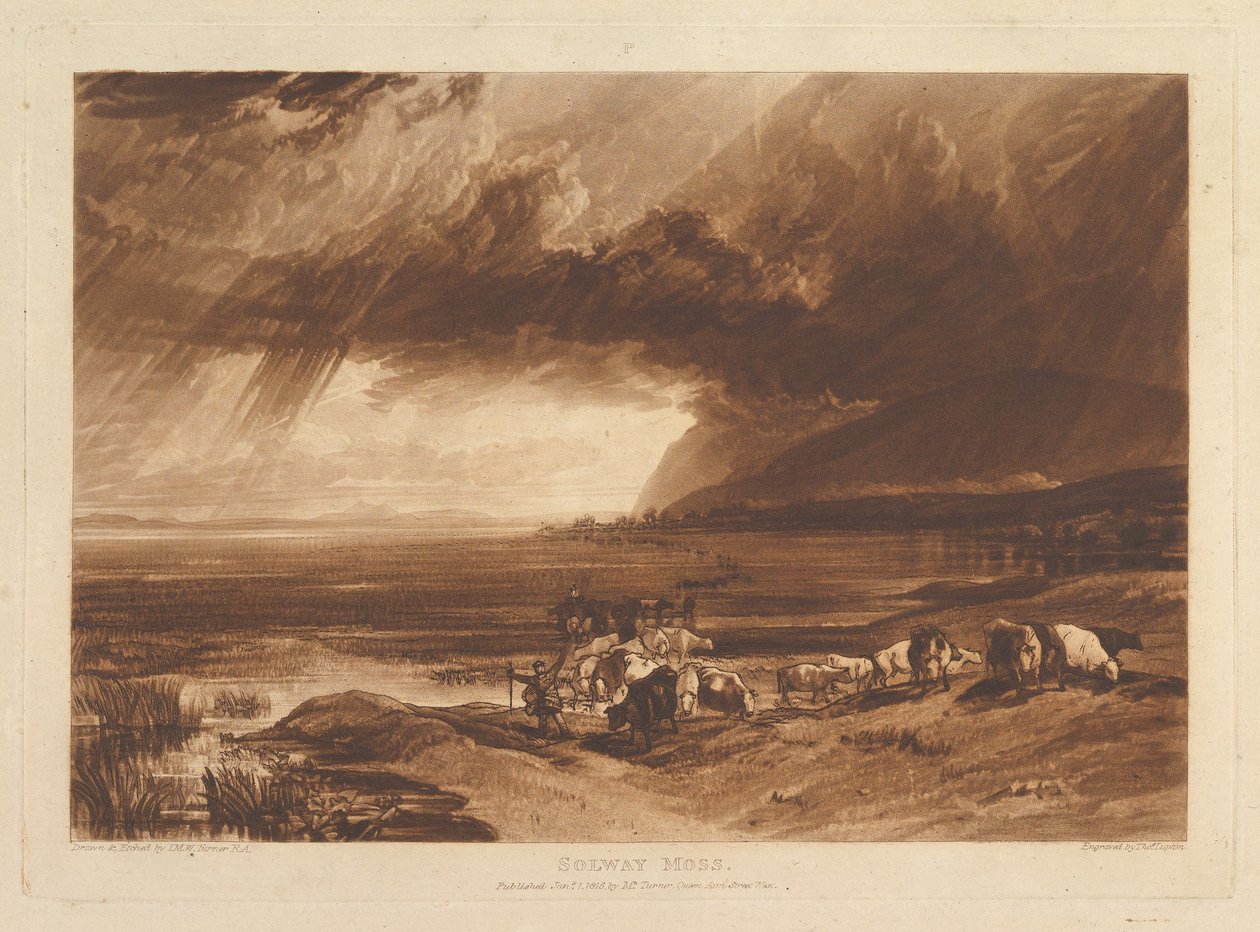 Solway Moss Liber Studiorum, XI. rész, 52. lemez, 1816. január 1. alkotó: Joseph Mallord William Turner