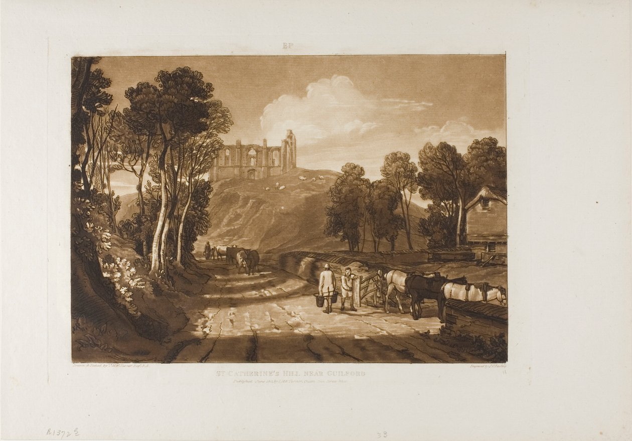 Szent Katalin-hegy Guilford közelében alkotó: Joseph Mallord William Turner