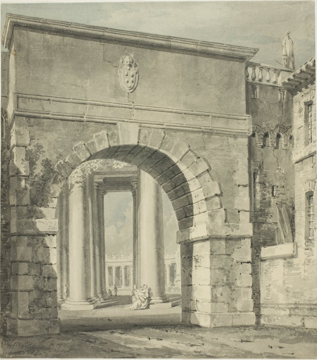 A Szent Péter templom a Porta Angelicán át nézve alkotó: Joseph Mallord William Turner