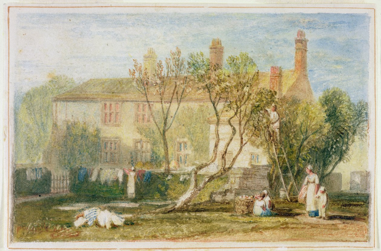 Steeton Manor House, Farnley közelében, 1815-1818 körül (wc papíron) alkotó: Joseph Mallord William Turner
