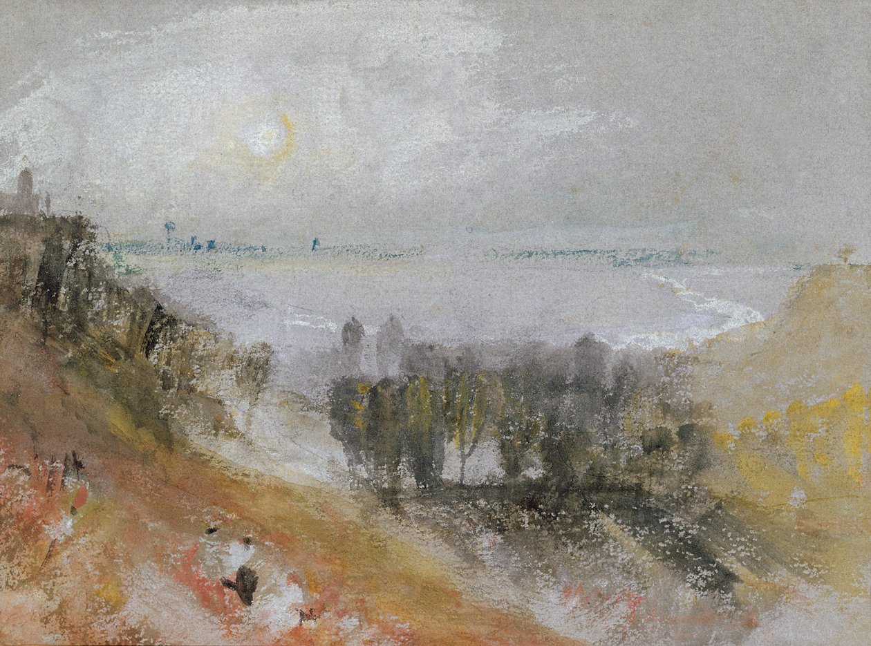Tancarville, 1830 körül (akvarell és testfesték, papír) alkotó: Joseph Mallord William Turner