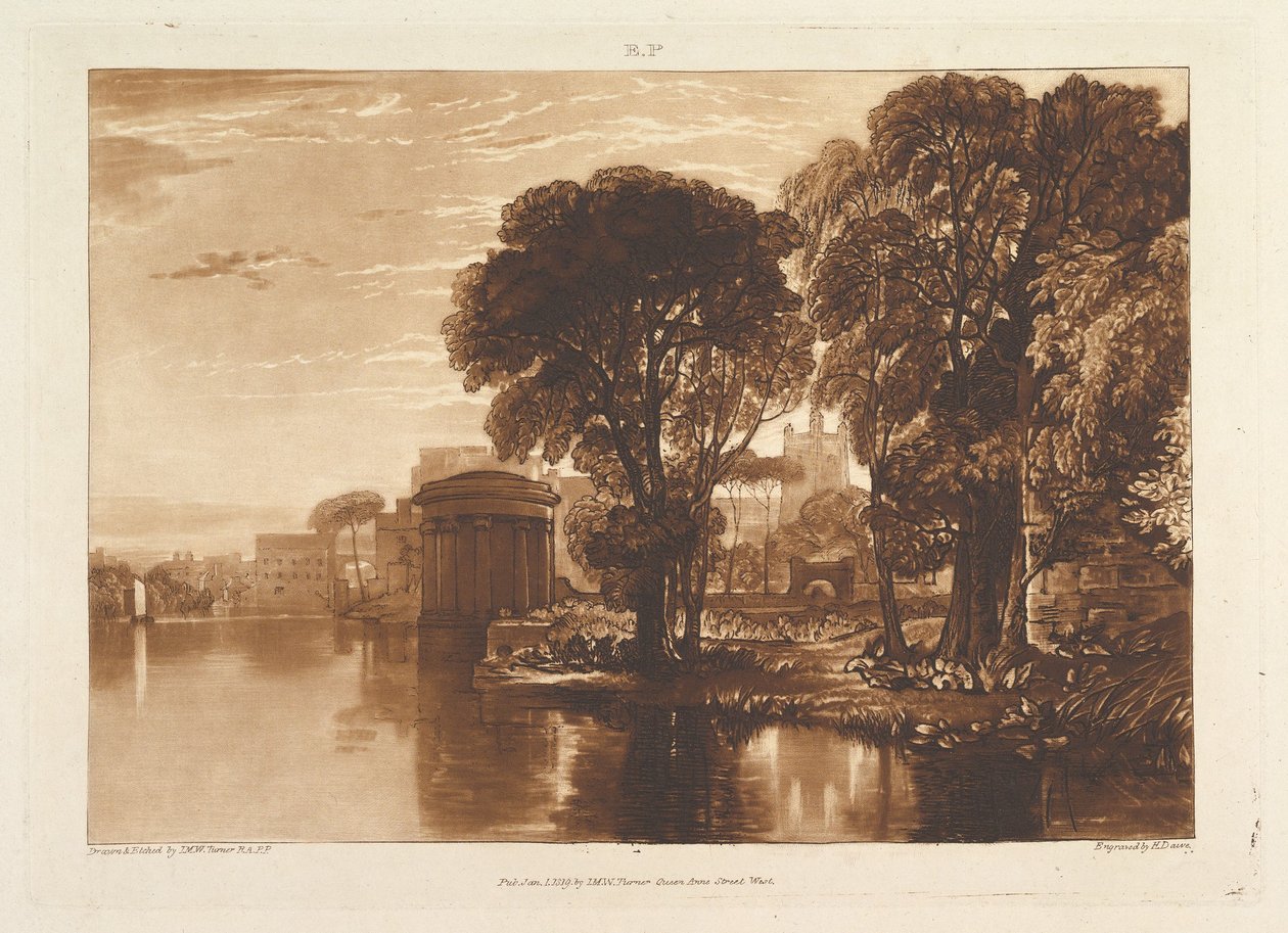 The Alcove, Isleworth Liber Studiorum, XIII. rész, 63. tábla, 1819. január 1. alkotó: Joseph Mallord William Turner
