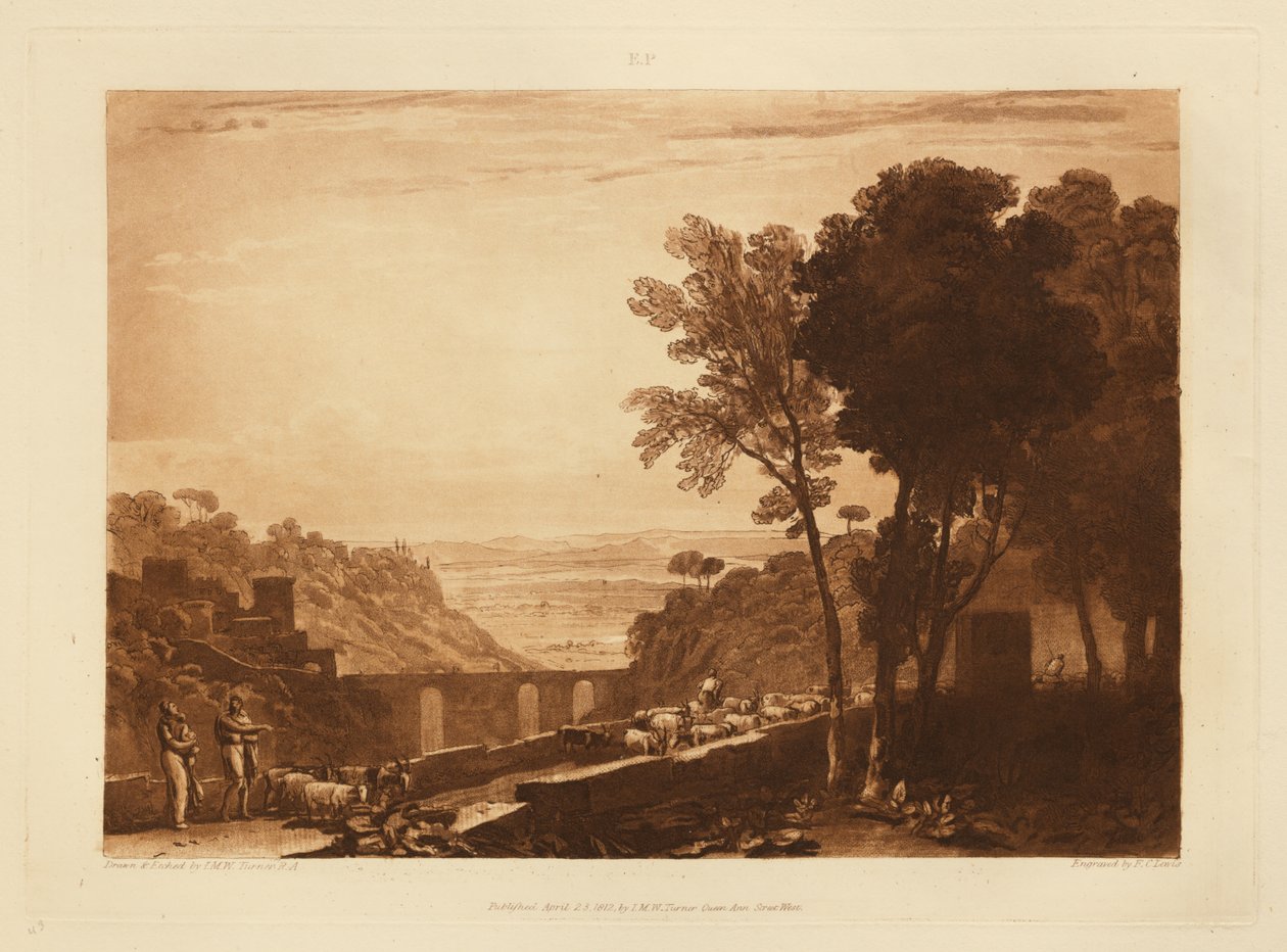 A híd és a kecskék alkotó: Joseph Mallord William Turner