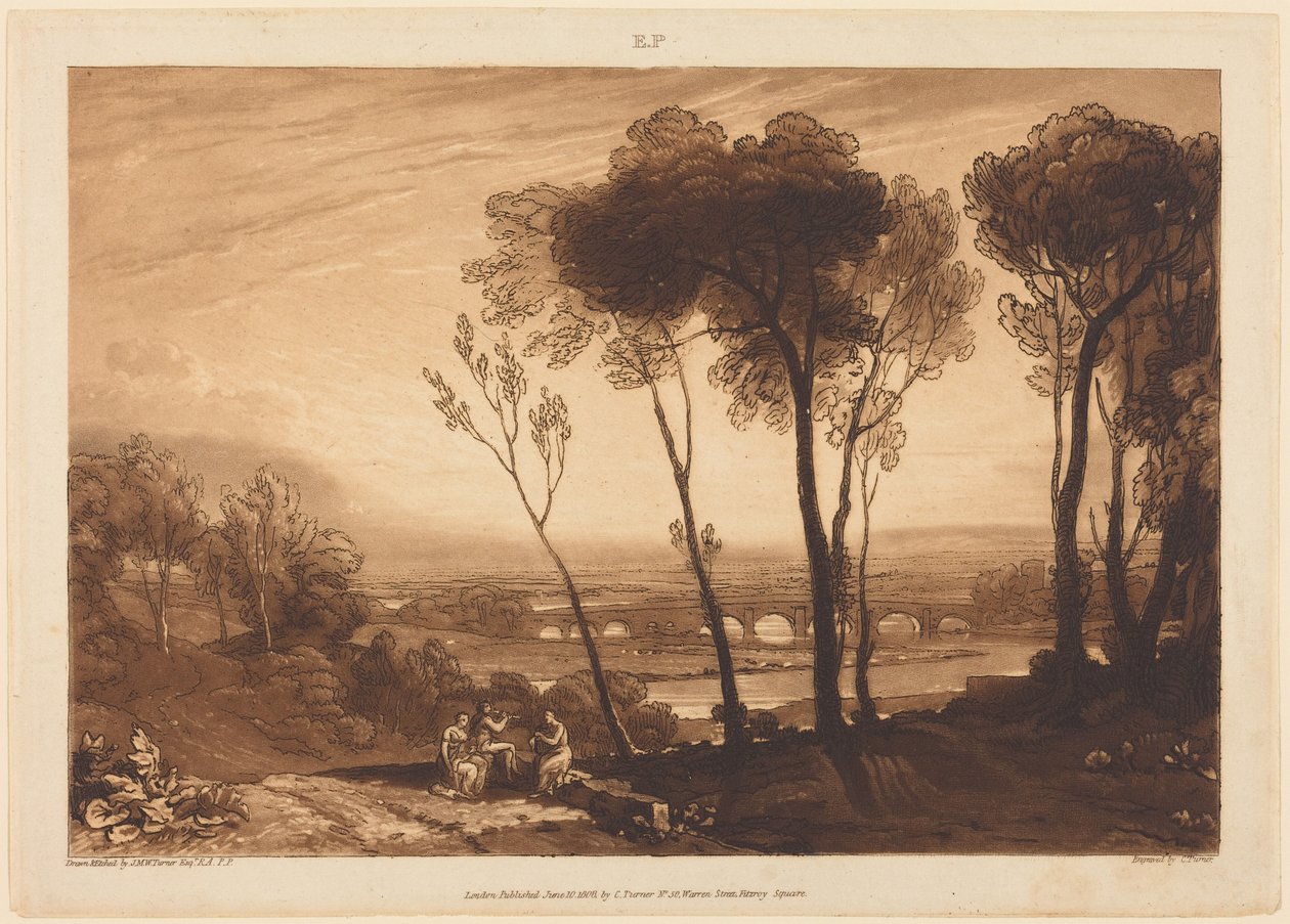 A híd a középtávolban alkotó: Joseph Mallord William Turner
