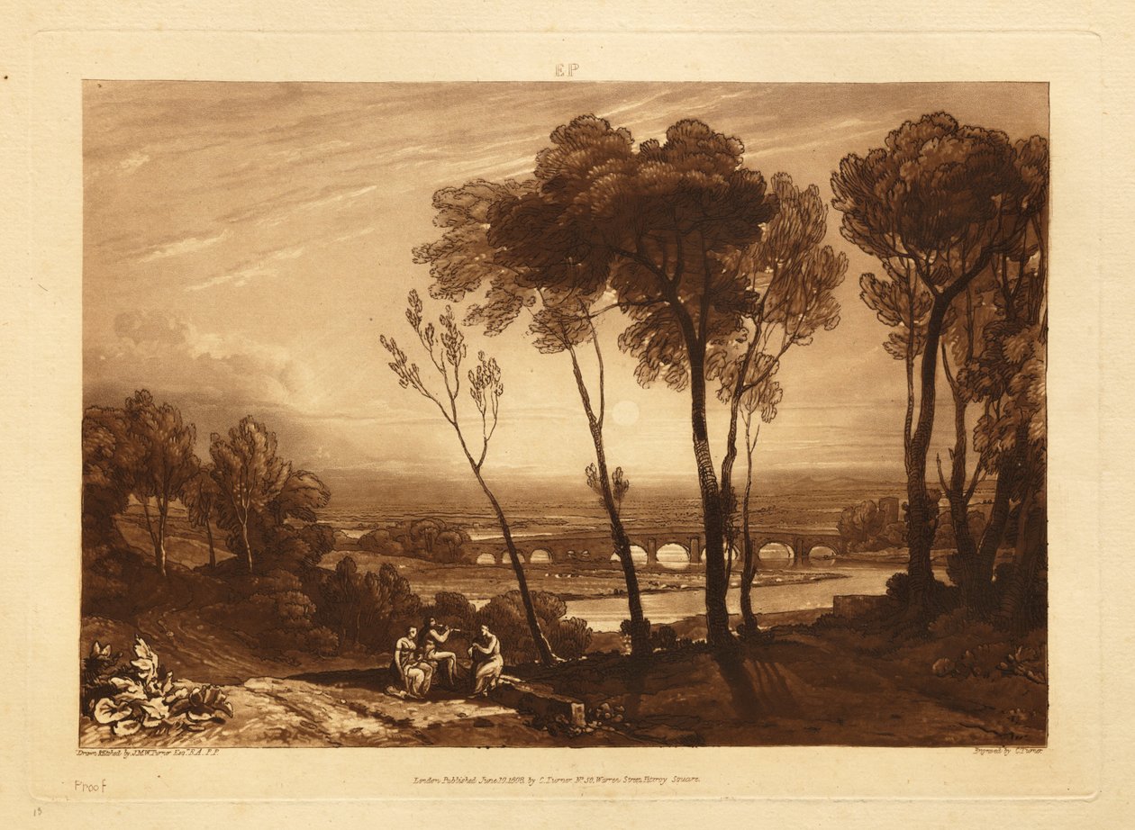 A híd a középtávolban alkotó: Joseph Mallord William Turner