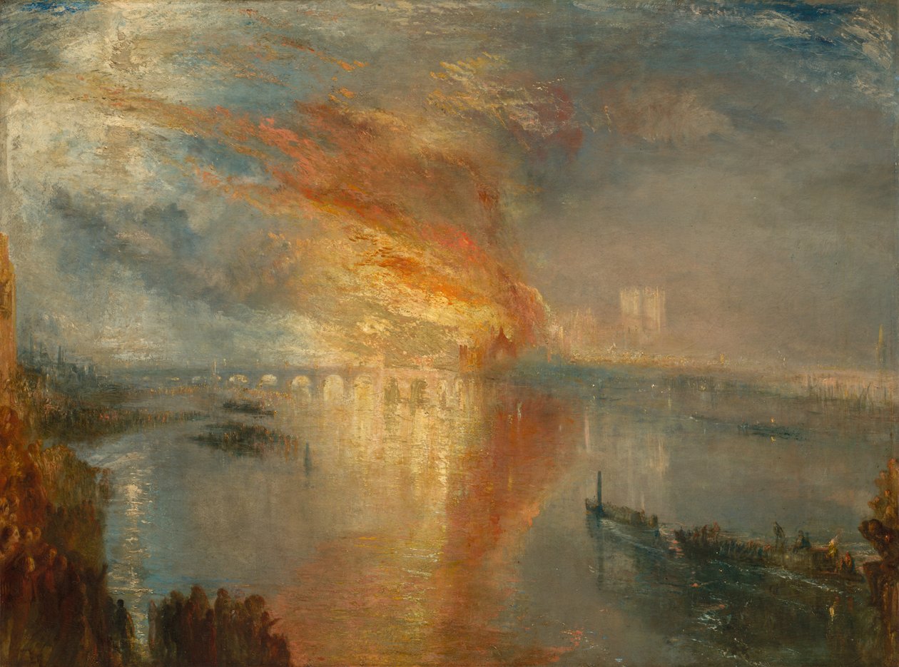 A Lordok és alsóházak felgyújtása, 1834. október 16 alkotó: Joseph Mallord William Turner