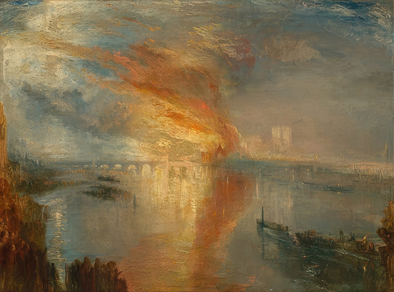 A Lordok és alsóházak felgyújtása, 1834. október 16. 1835. alkotó: Joseph Mallord William Turner