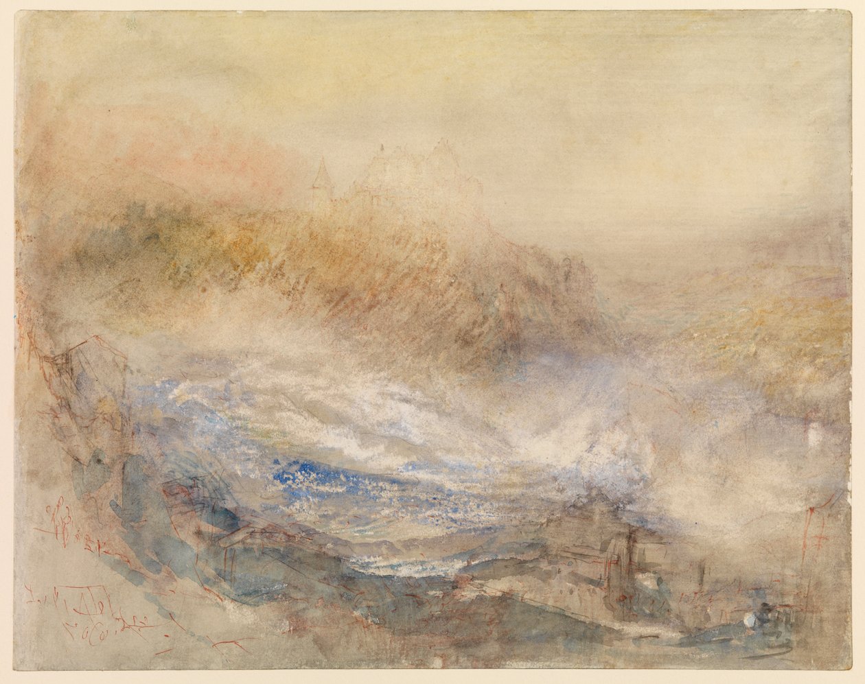 A Rajna vízesése Schaffhausenben alkotó: Joseph Mallord William Turner