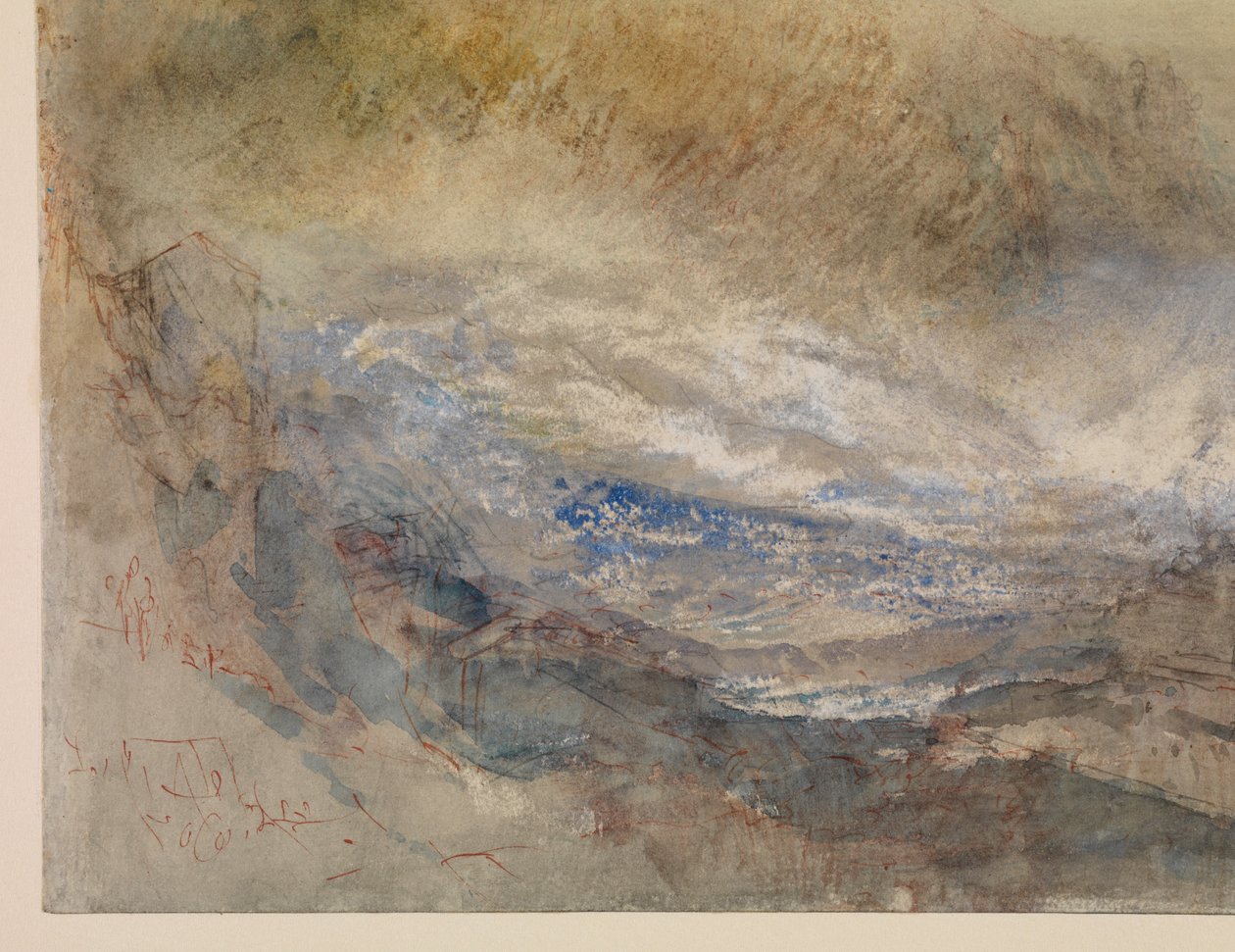 A Rajna vízesése Schaffhausenben alkotó: Joseph Mallord William Turner