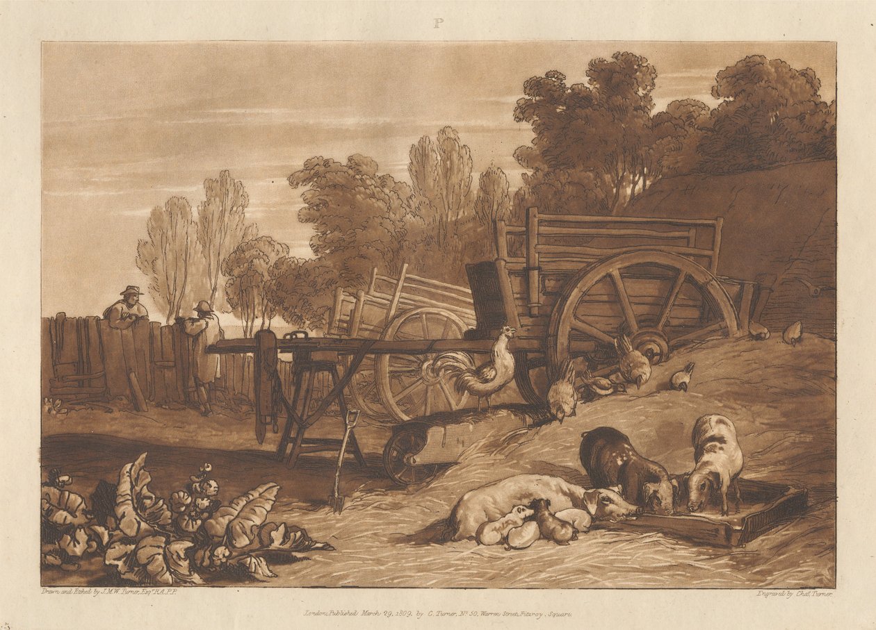 A tyúkudvar a kakassal alkotó: Joseph Mallord William Turner