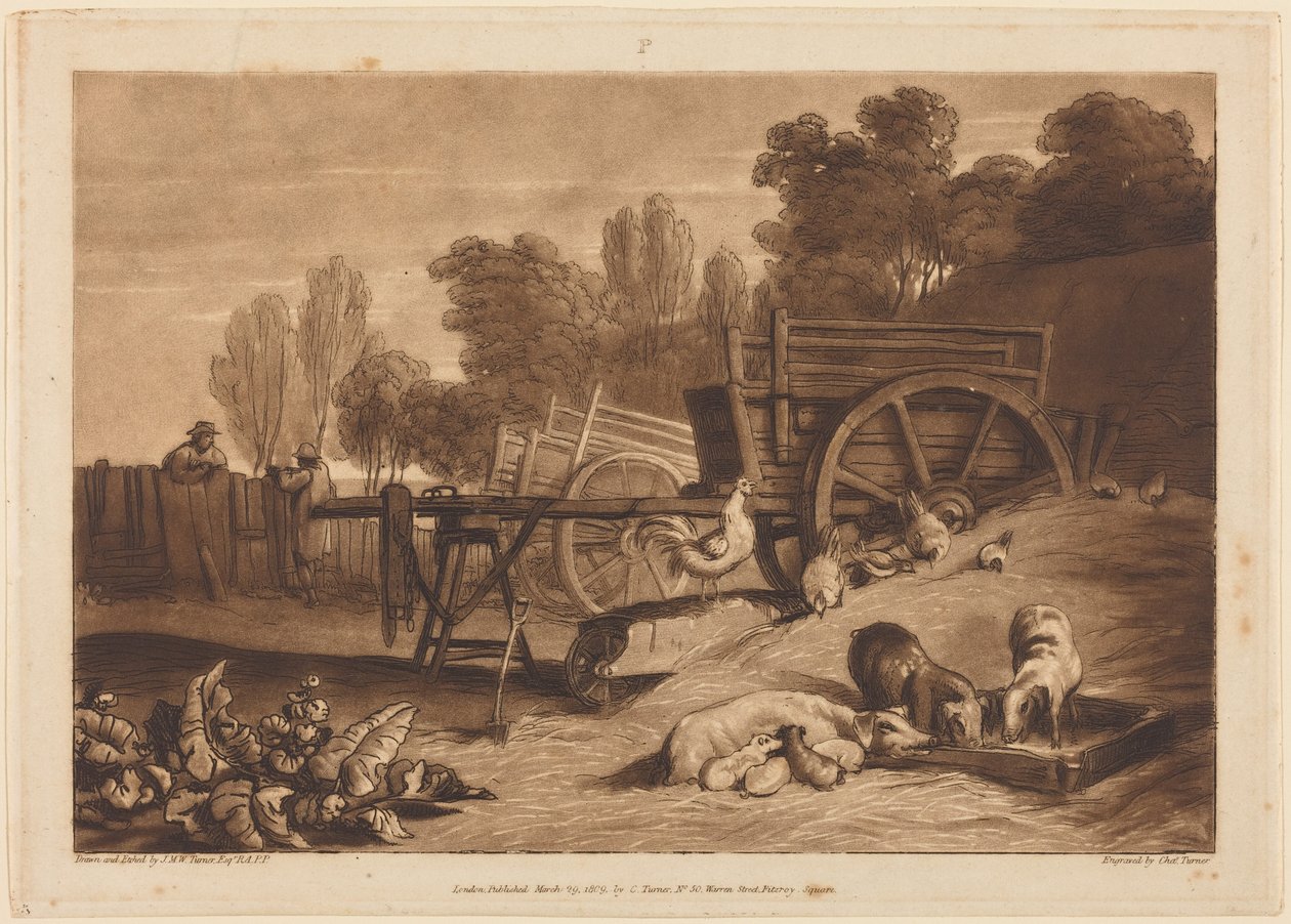 A tanyaudvar a kakassal alkotó: Joseph Mallord William Turner
