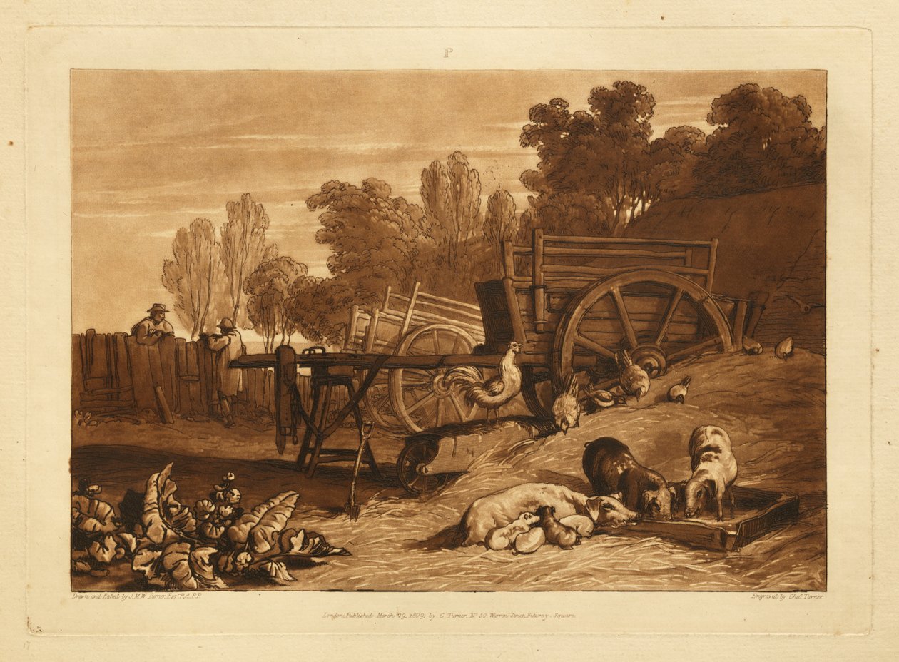 A tanyaudvar a kakassal alkotó: Joseph Mallord William Turner