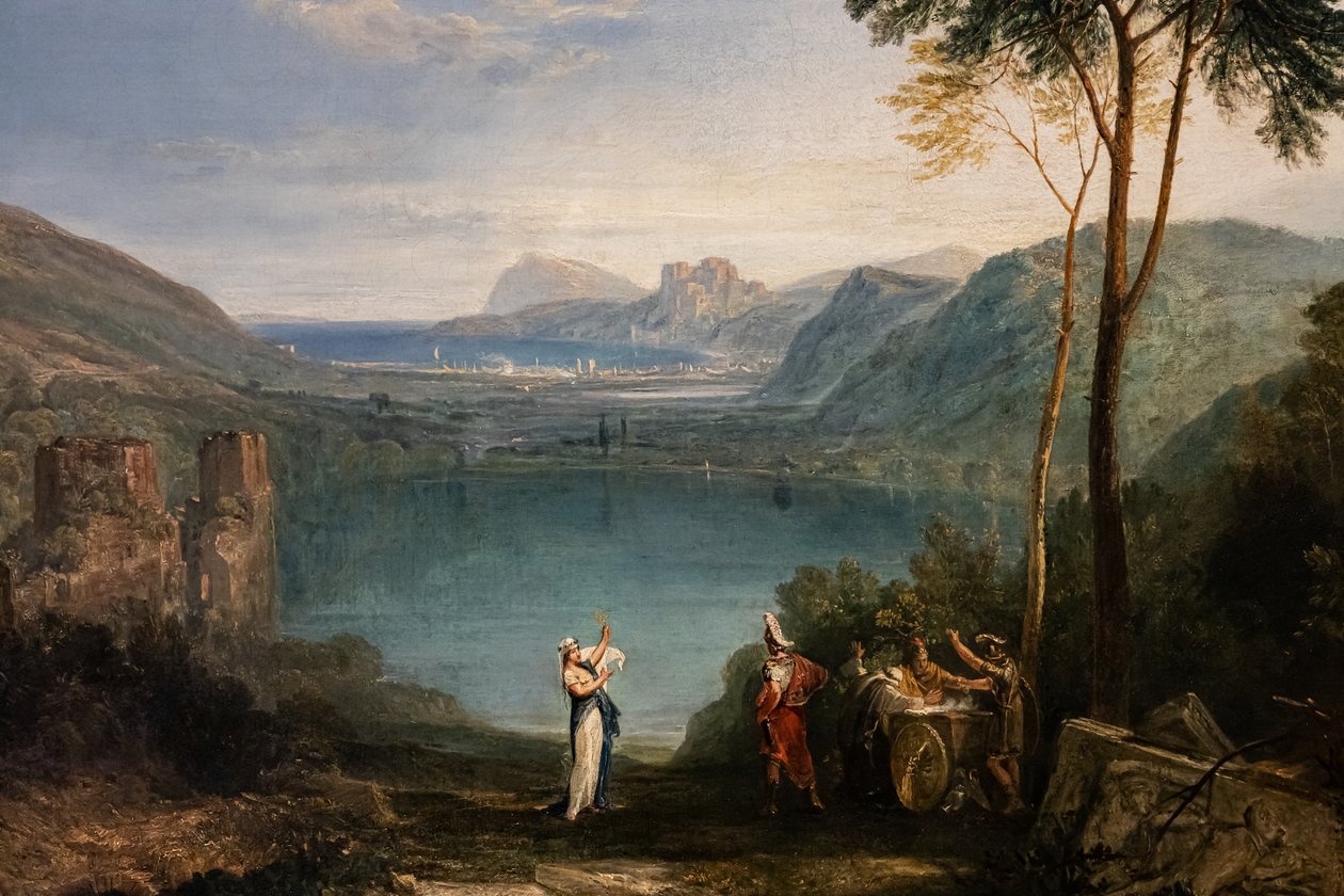 Az Avernus-tó, Aeneas, a Cumaean Sybil, részlet alkotó: Joseph Mallord William Turner
