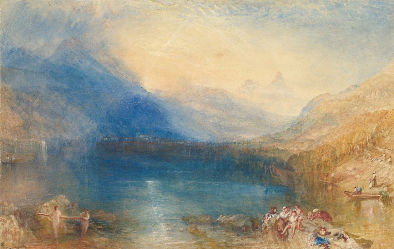 A Zugi-tó, 1843 (wc grafit felett) alkotó: Joseph Mallord William Turner