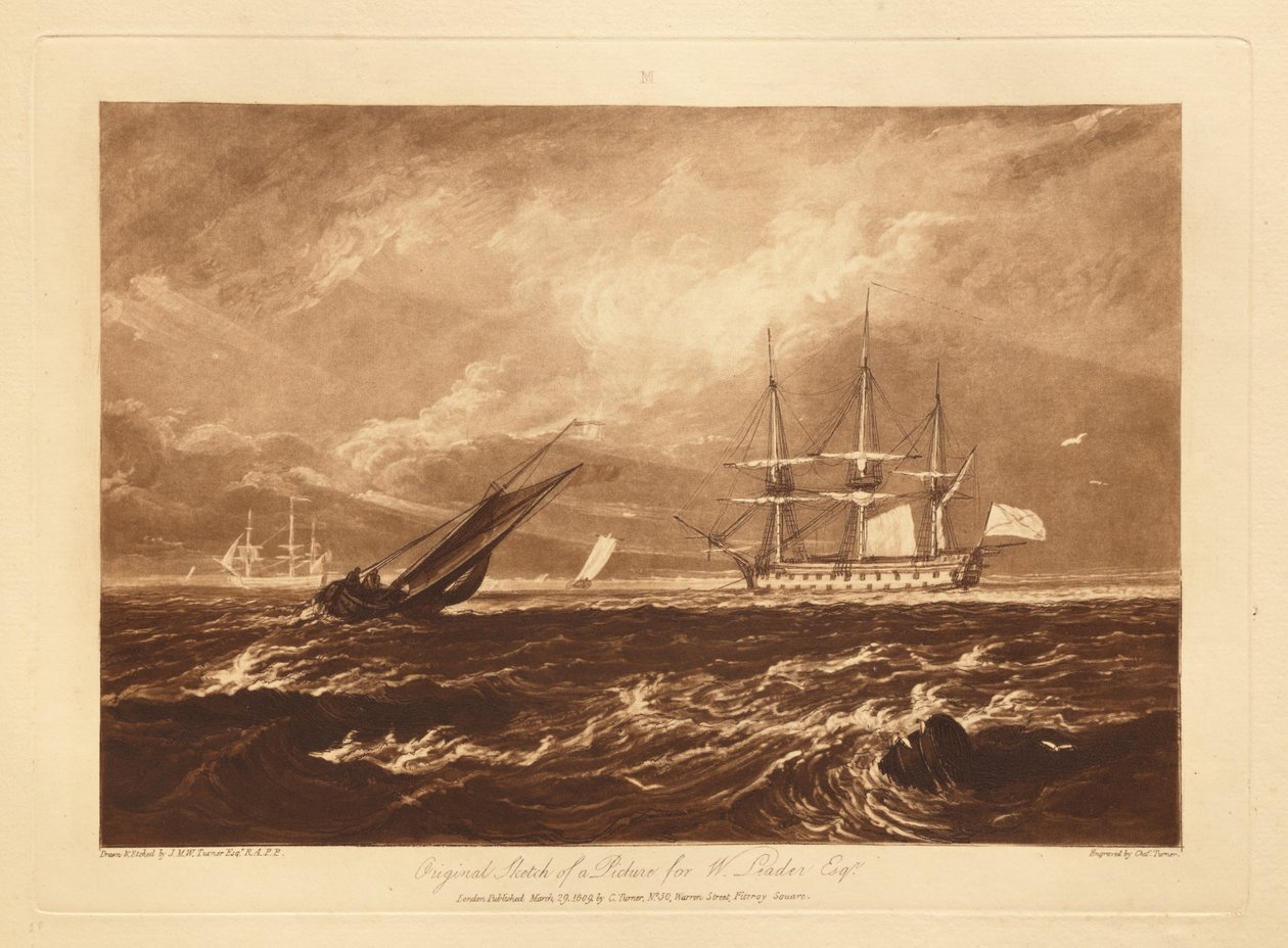A Leader tengeri kép alkotó: Joseph Mallord William Turner