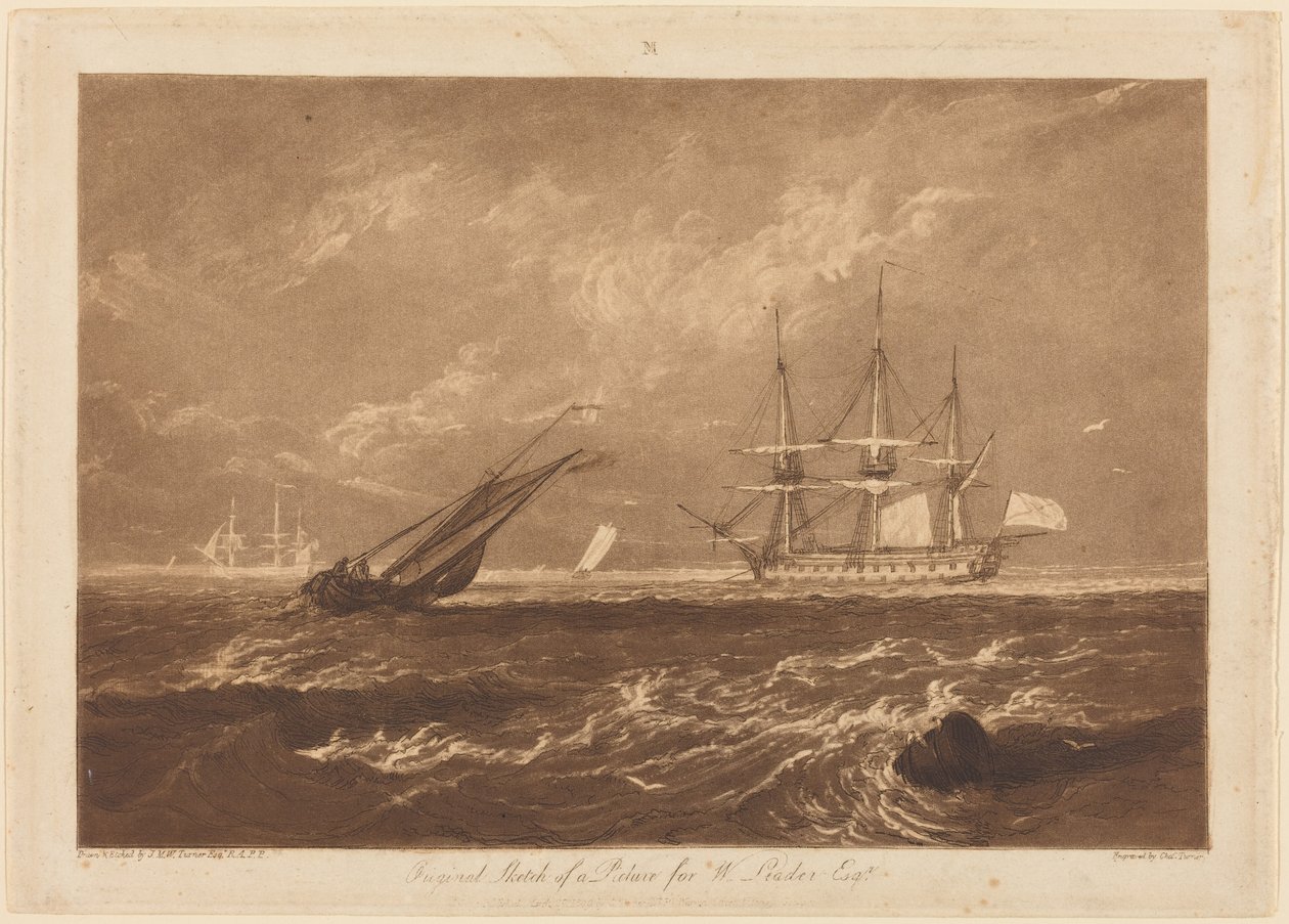 A Leader tengeri kép alkotó: Joseph Mallord William Turner