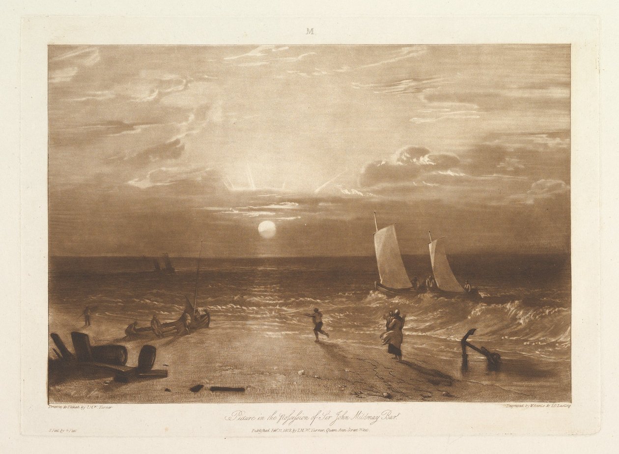 A Mildmay Sea-Piece Liber Studiorum VIII. rész, 40. lemez, 1812. február 11. alkotó: Joseph Mallord William Turner