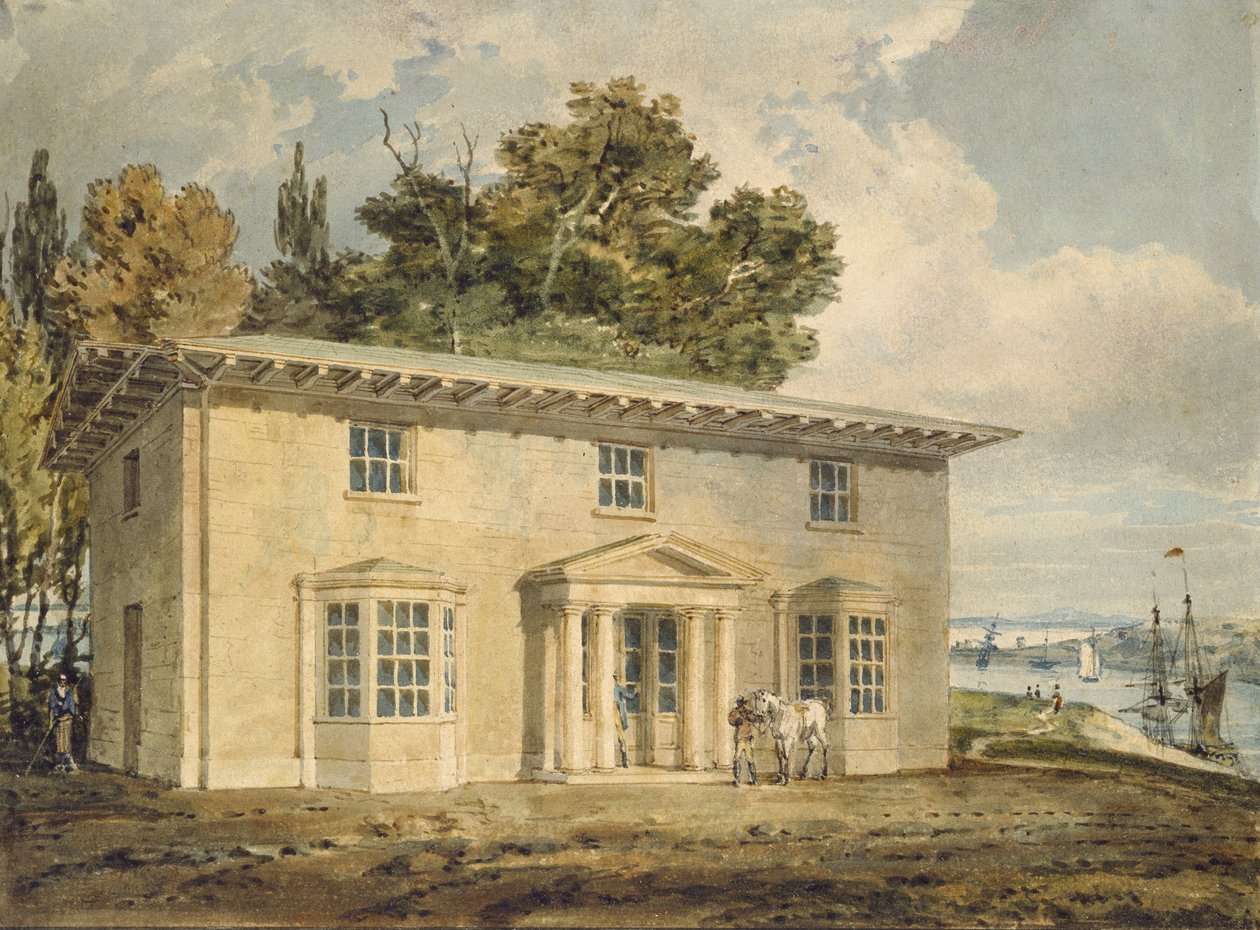 Penrhyn fegyverei Port Penrhynben, c. 1797-1798 (akvarell tollal és barna tintával) alkotó: Joseph Mallord William Turner