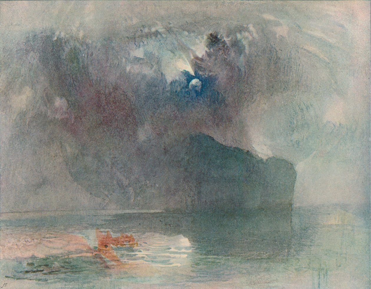 Seelisberg: Holdfény, 1909 alkotó: Joseph Mallord William Turner