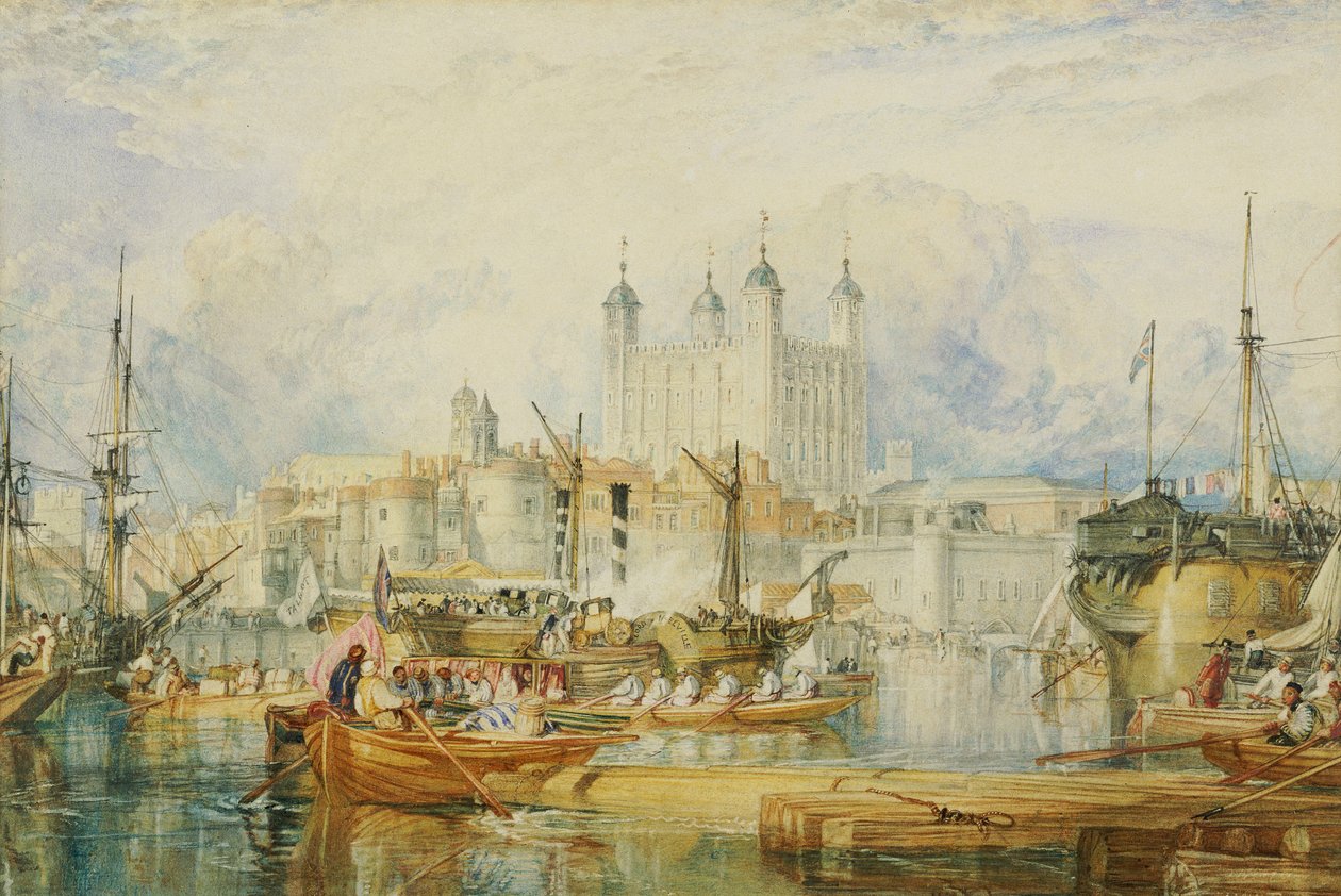 A londoni Tower, 1825 körül alkotó: Joseph Mallord William Turner