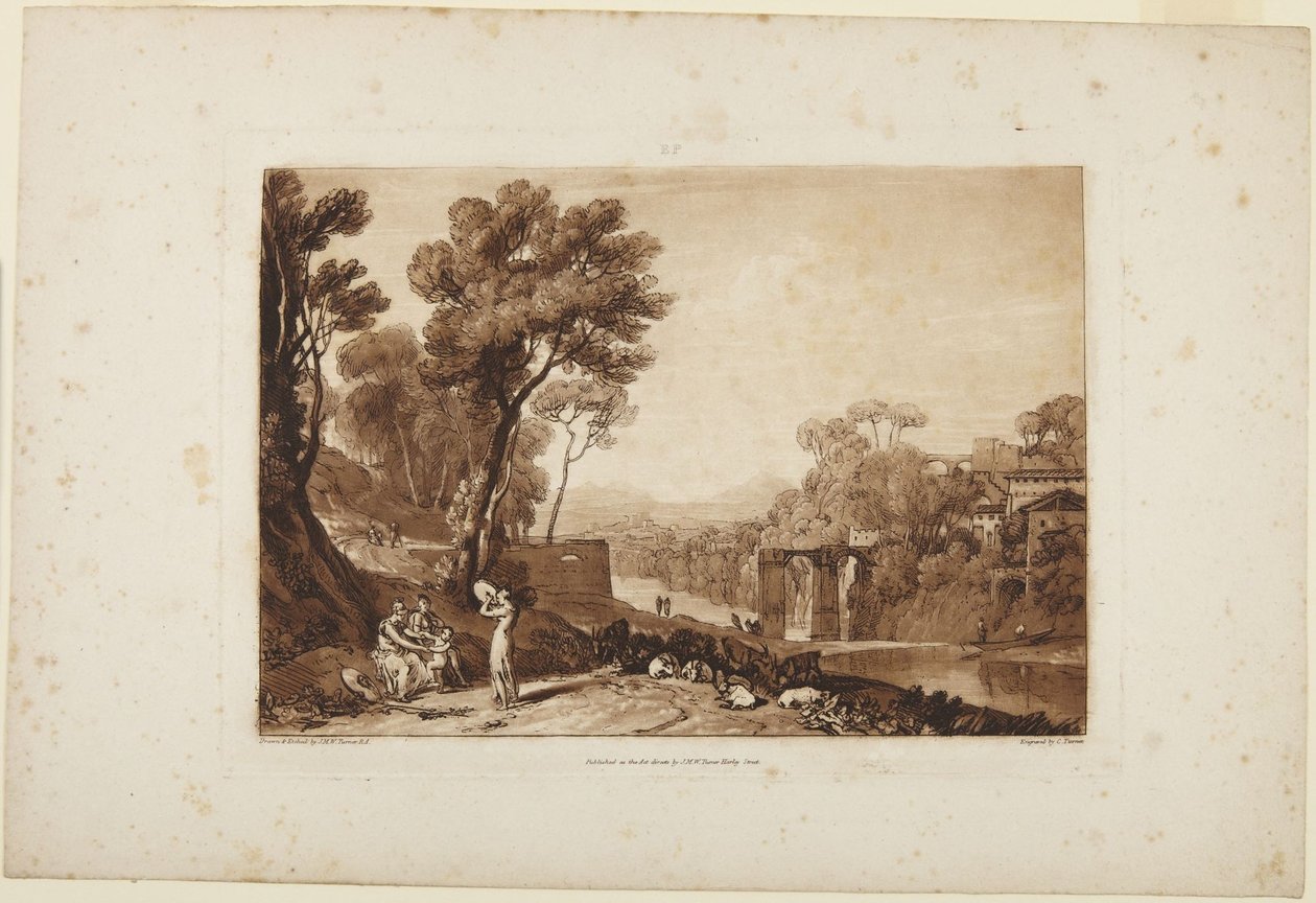 A nő és a tamburin alkotó: Joseph Mallord William Turner