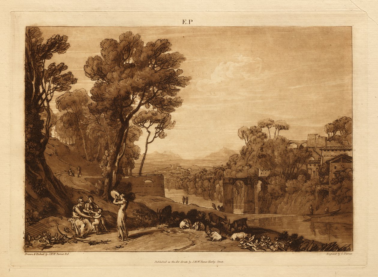 A nő és a tamburin alkotó: Joseph Mallord William Turner