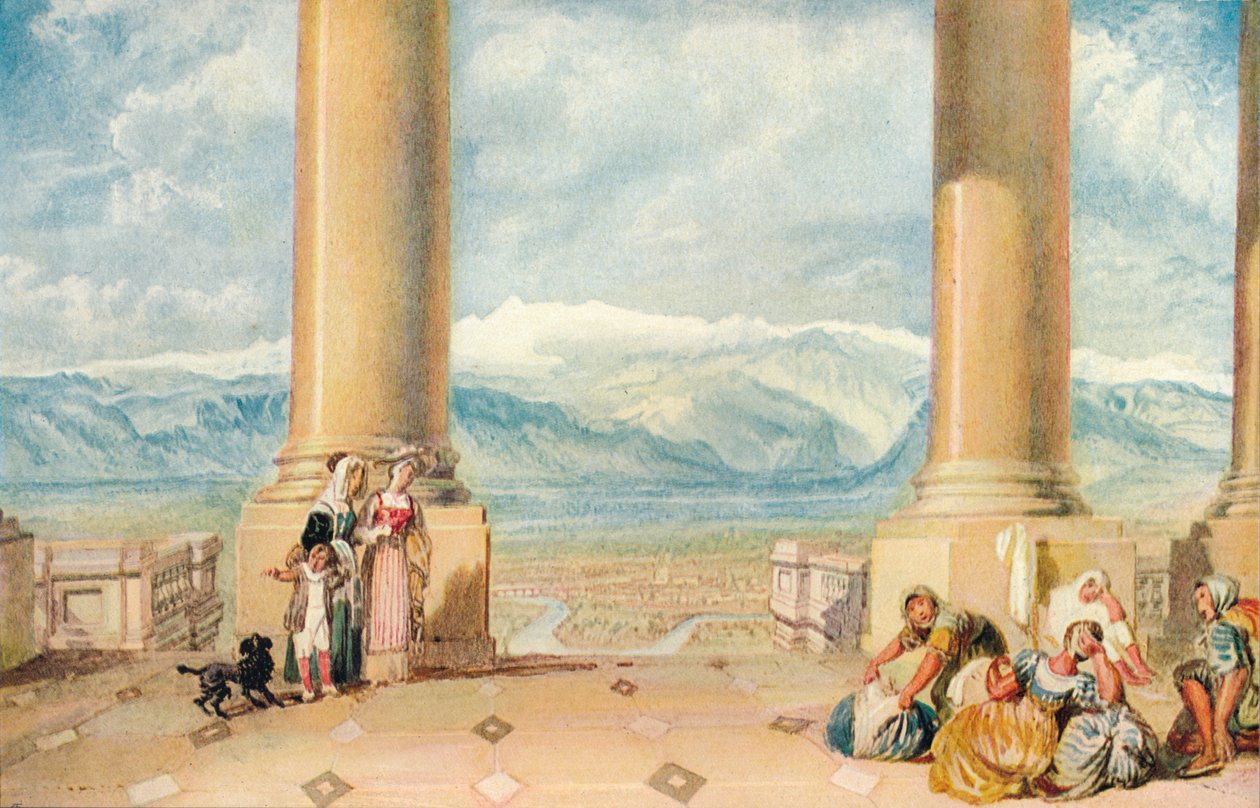 Torino: A Superga templomból, 1909 alkotó: Joseph Mallord William Turner