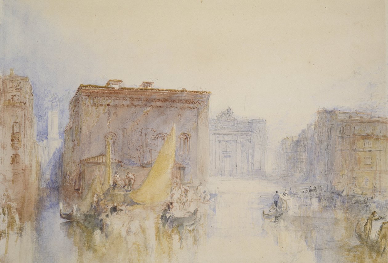 Velence: Accademia, 1840 (wc tollal és tintával papíron) alkotó: Joseph Mallord William Turner