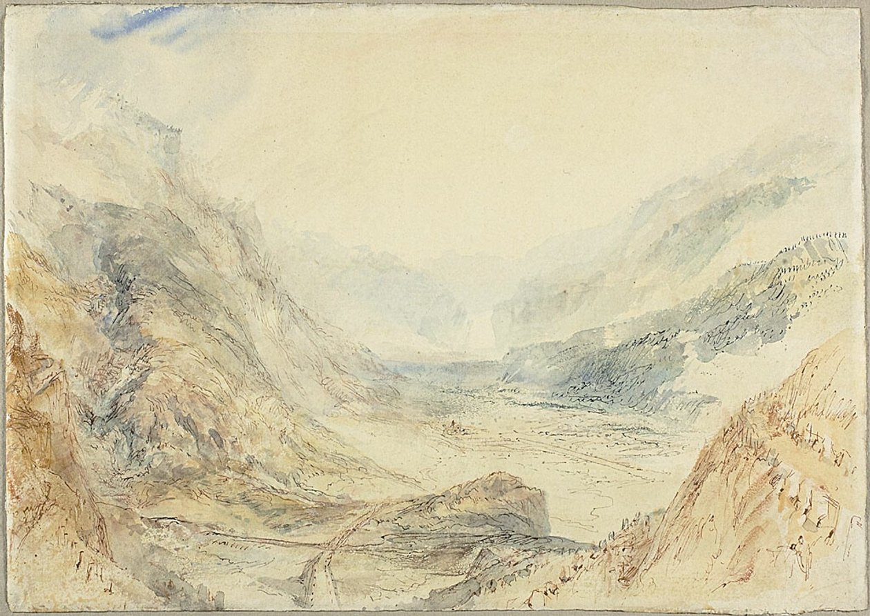 Kilátás a St. Gotthard-hágóra, Svájc alkotó: Joseph Mallord William Turner