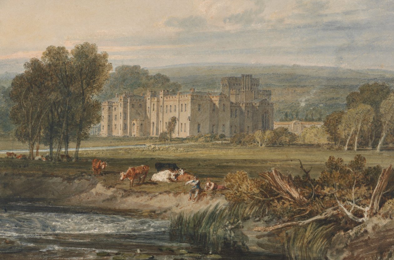 Kilátás Hampton Courtra, Herefordshire-ben, délkeleti irányból alkotó: Joseph Mallord William Turner