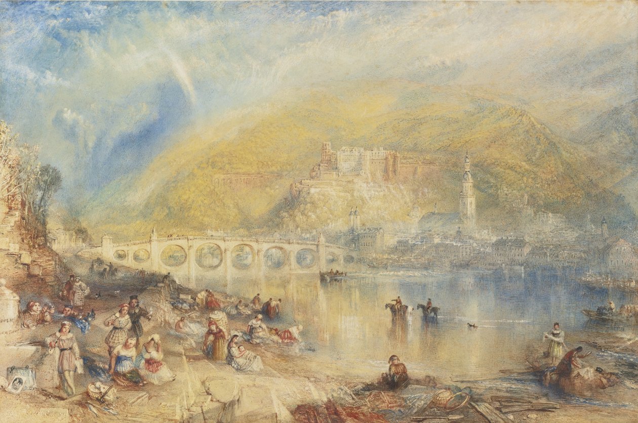 Kilátás Heidelbergre a szivárvánnyal alkotó: Joseph Mallord William Turner