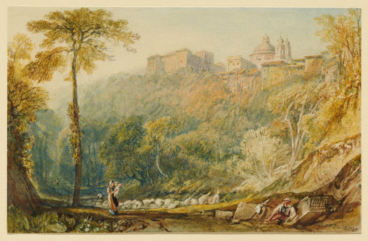 La Riccia (Ariccia) látképe alkotó: Joseph Mallord William Turner