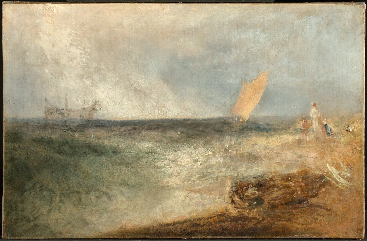Kilátás Margate partjainál, este alkotó: Joseph Mallord William Turner
