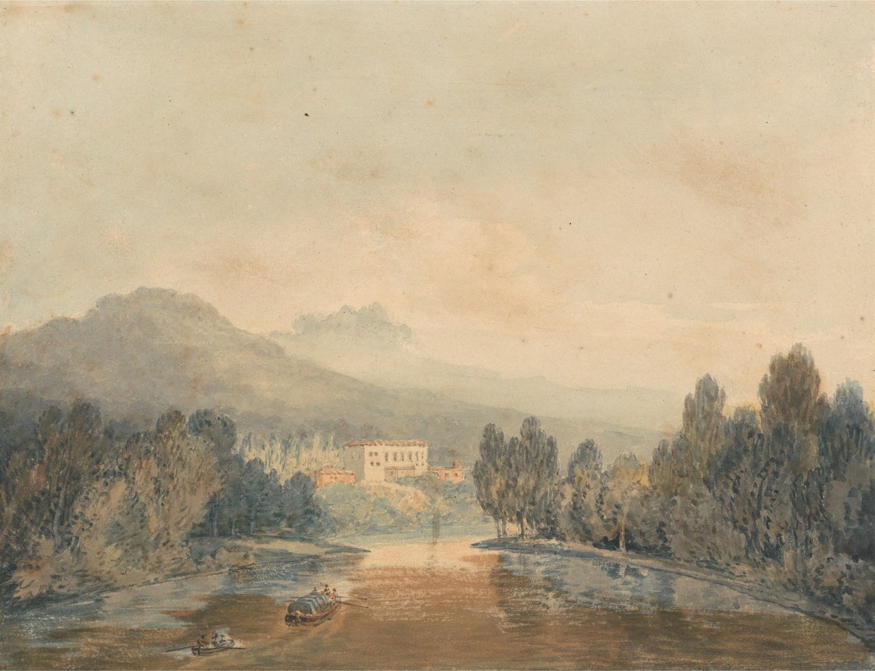 A Villa Salviati az Arno-parton alkotó: Joseph Mallord William Turner