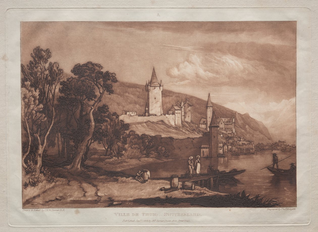 Thun városa alkotó: Joseph Mallord William Turner