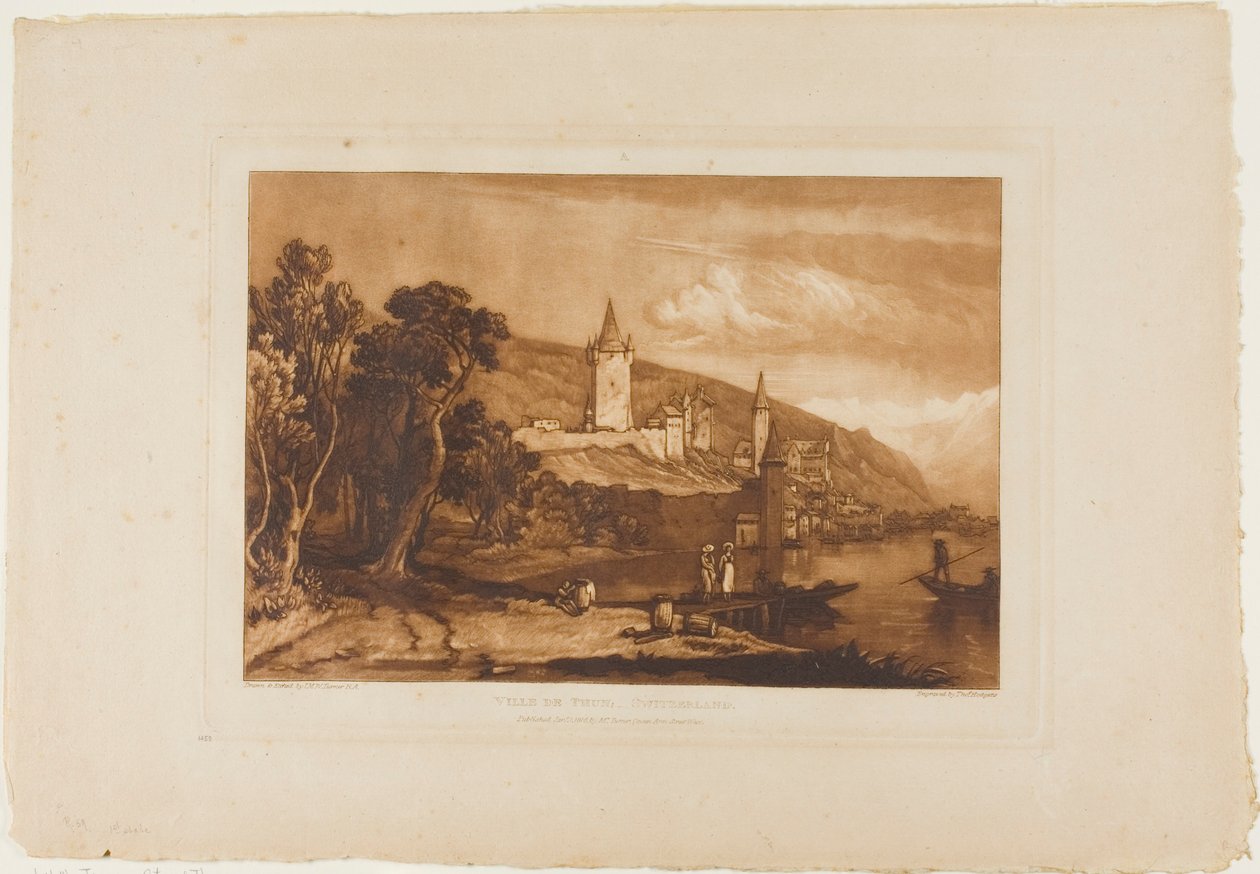 Ville de Thun, 59. tábla a Tanulmányok Könyvéből alkotó: Joseph Mallord William Turner