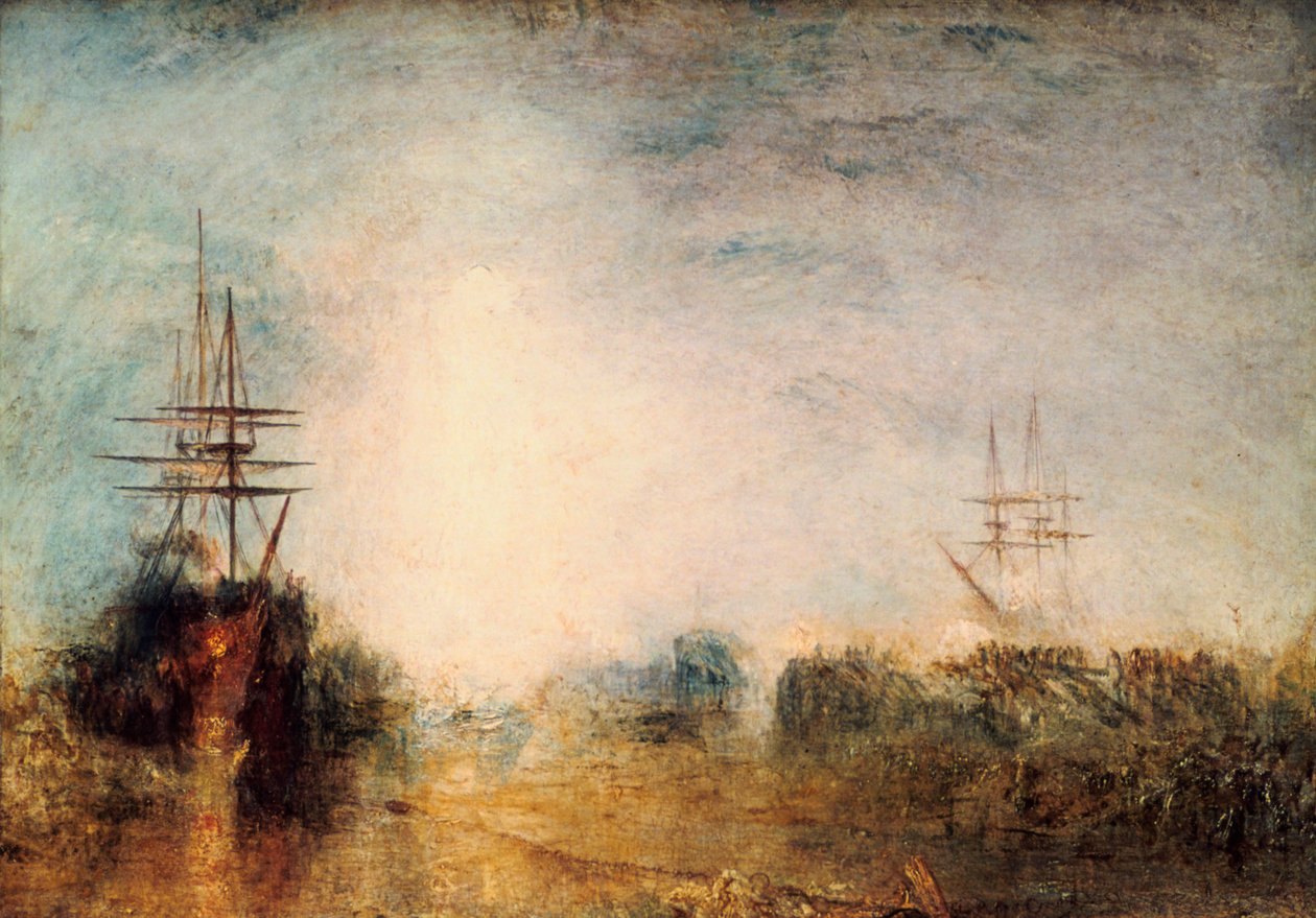 Bálnavadászok, akik zsírt forralnak, belegabalyodva a jéghidegbe, igyekeznek kiszabadítani magukat, 1846 alkotó: Joseph Mallord William Turner