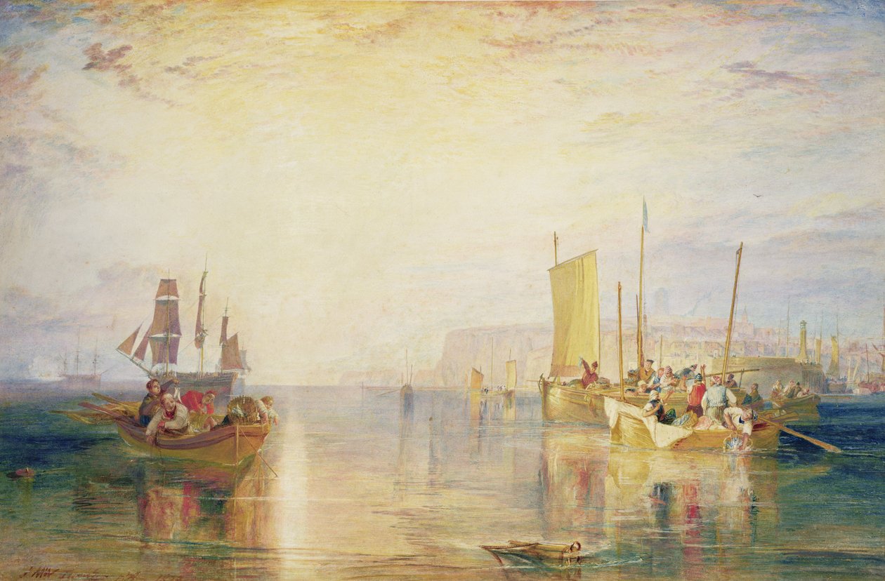 Whiting Fishing off Margate, 1823 (wc papíron) alkotó: Joseph Mallord William Turner
