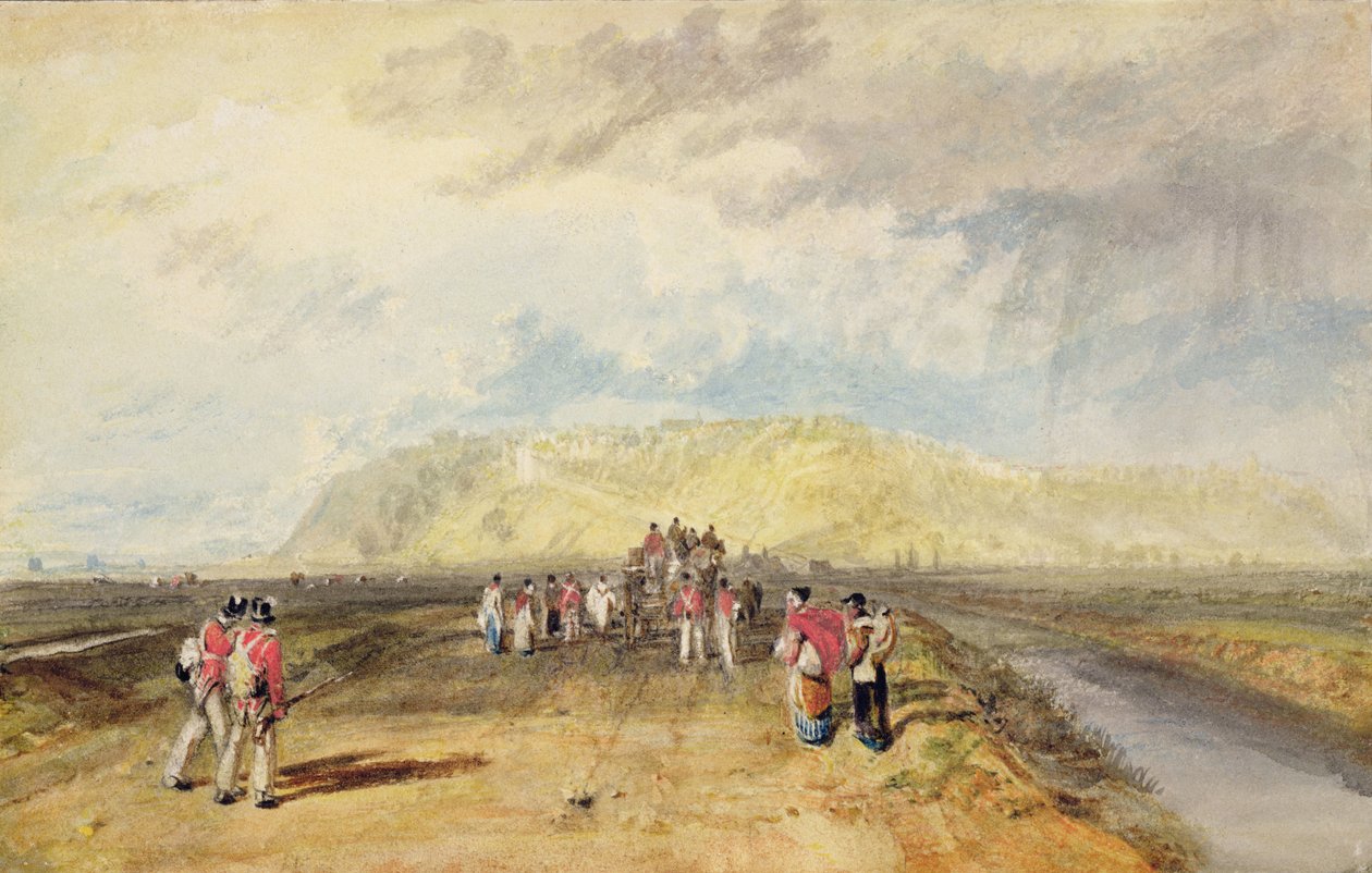 Winchelsea, Sussex, a Rye Road felől (akvarell és testfesték, papír) alkotó: Joseph Mallord William Turner