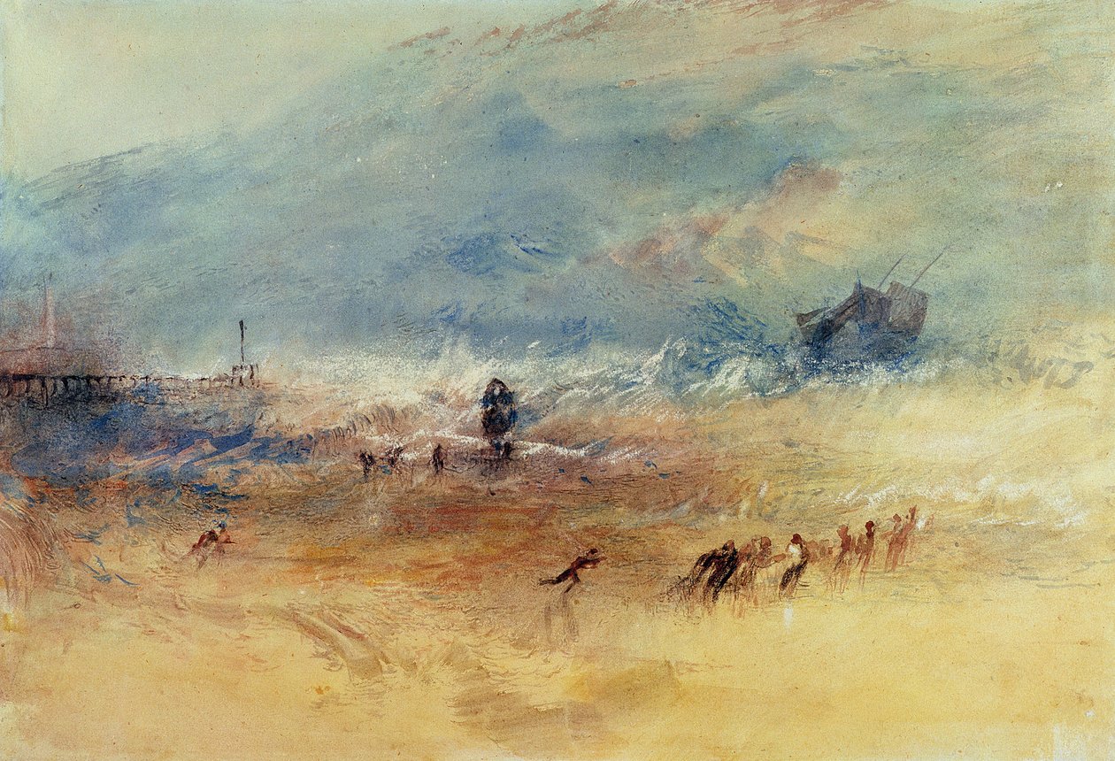 Yarmouth Sands, 1840 körül (akvarell, papír) alkotó: Joseph Mallord William Turner