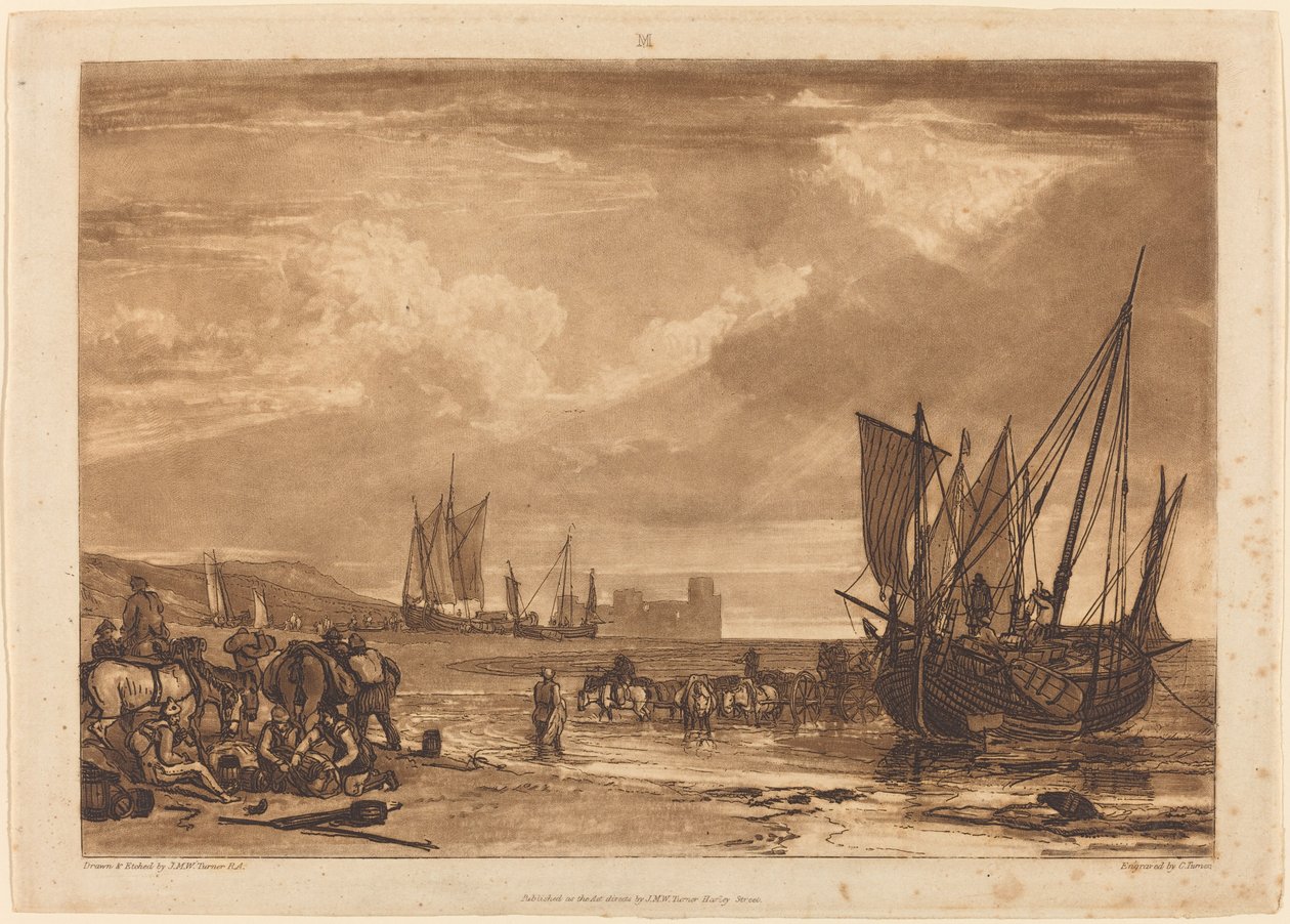 Jelenet a francia parton alkotó: Joseph Mallord William Turner and Charles Turner