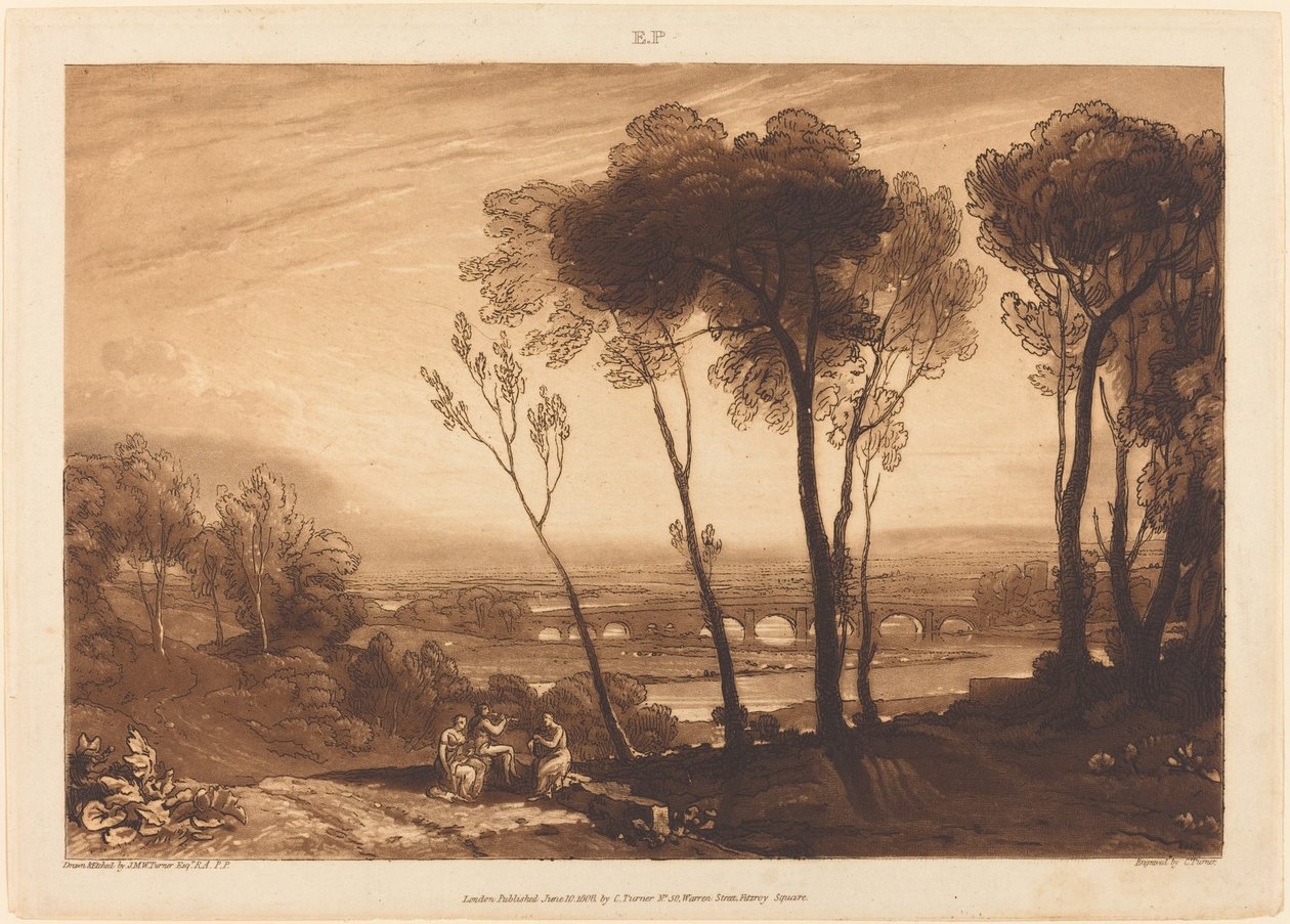 A híd Középtávon alkotó: Joseph Mallord William Turner and Charles Turner