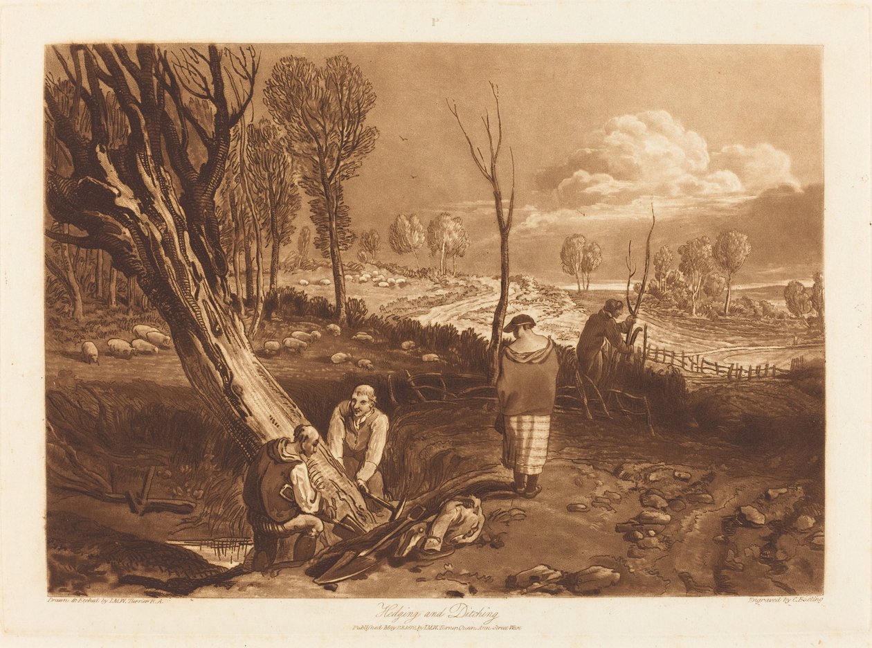 Fedezetelés és árokvágás alkotó: Joseph Mallord William Turner and J.C. Easling