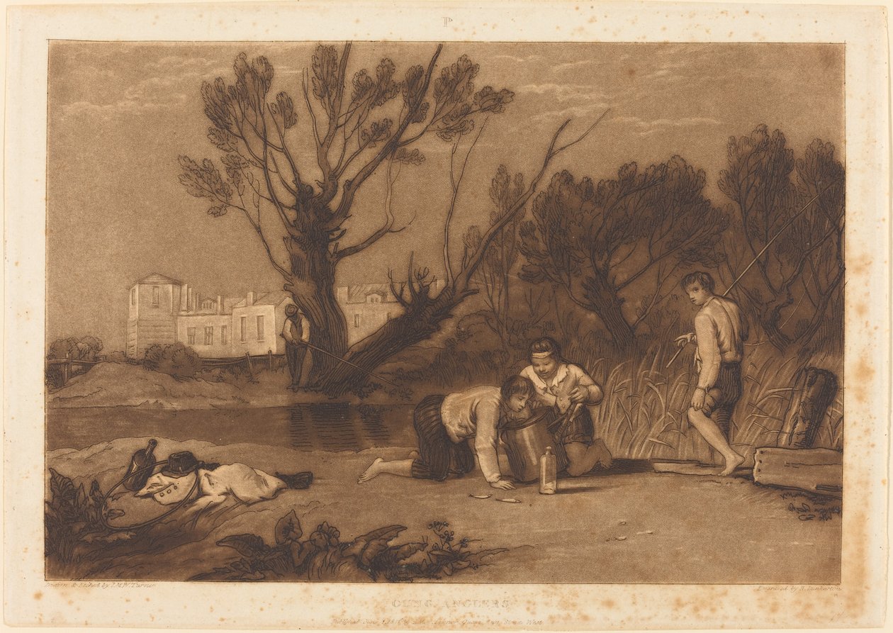 Fiatal horgászok alkotó: Joseph Mallord William Turner and Robert Dunkarton
