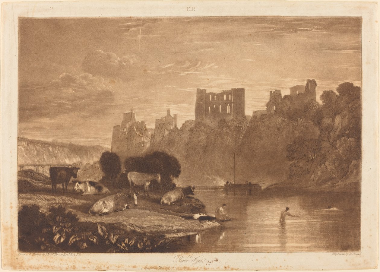 Wye folyó alkotó: Joseph Mallord William Turner and W.T. Annis