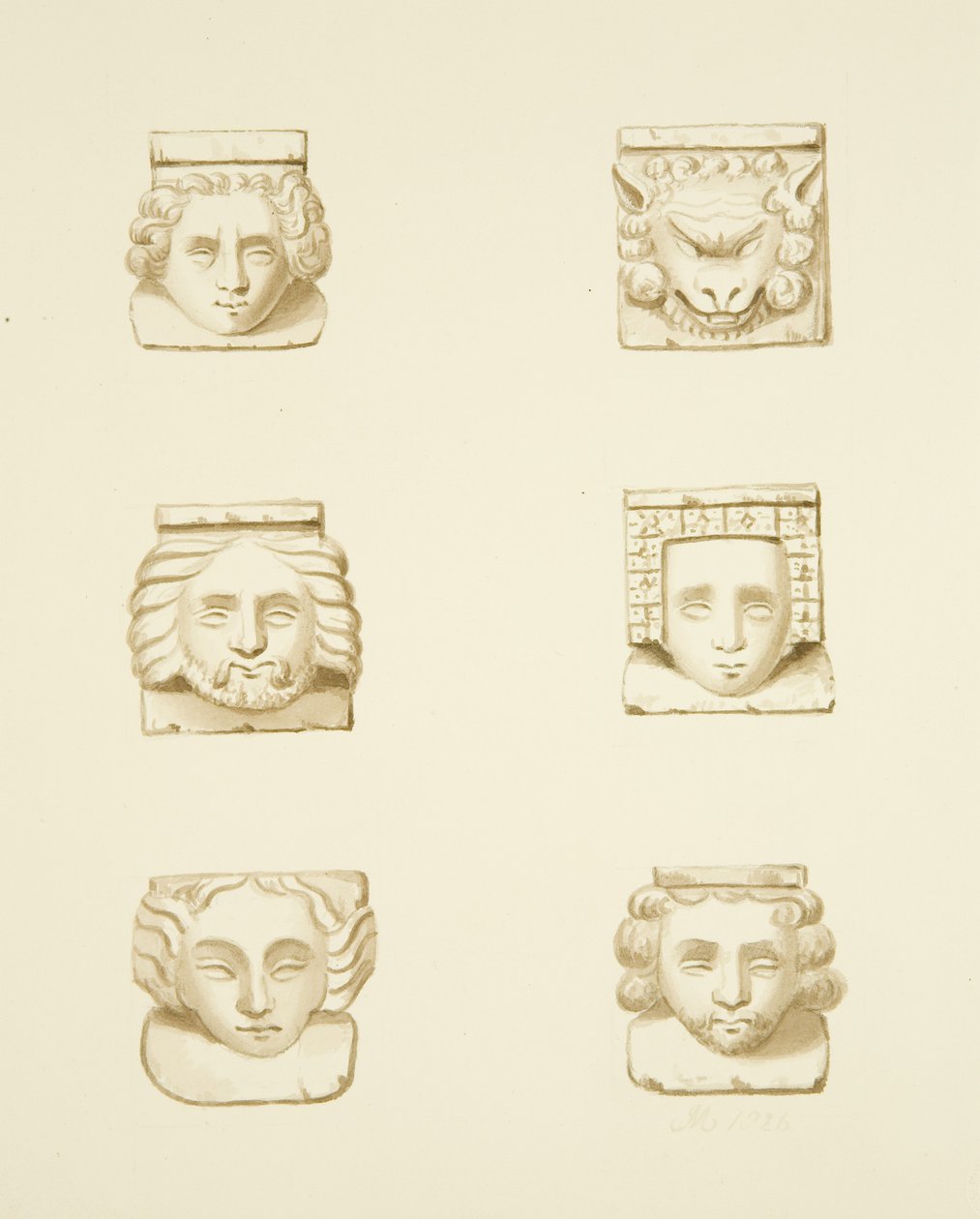 6 Corbels in Roof of St James