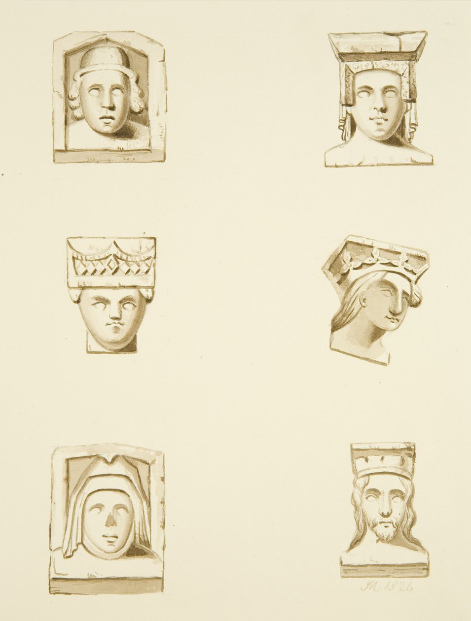 6 Corbels in Roof of St James